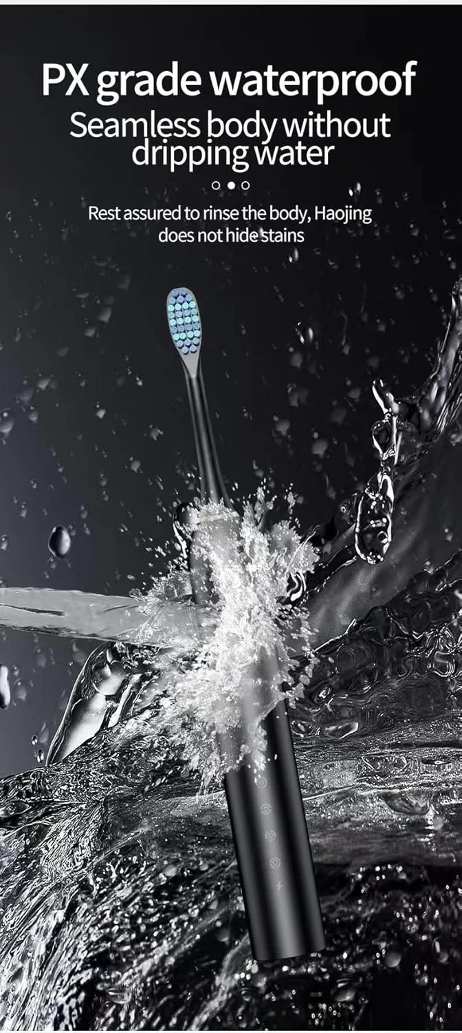 Sonic Electric Toothbrush for Adults and Kids, with 8 Brush Heads and Travel Case,5 Modes with 2 Minutes Build in Smart Timer, One Charge Use for 90 Days, Rechargeable Toothbrushes(black)