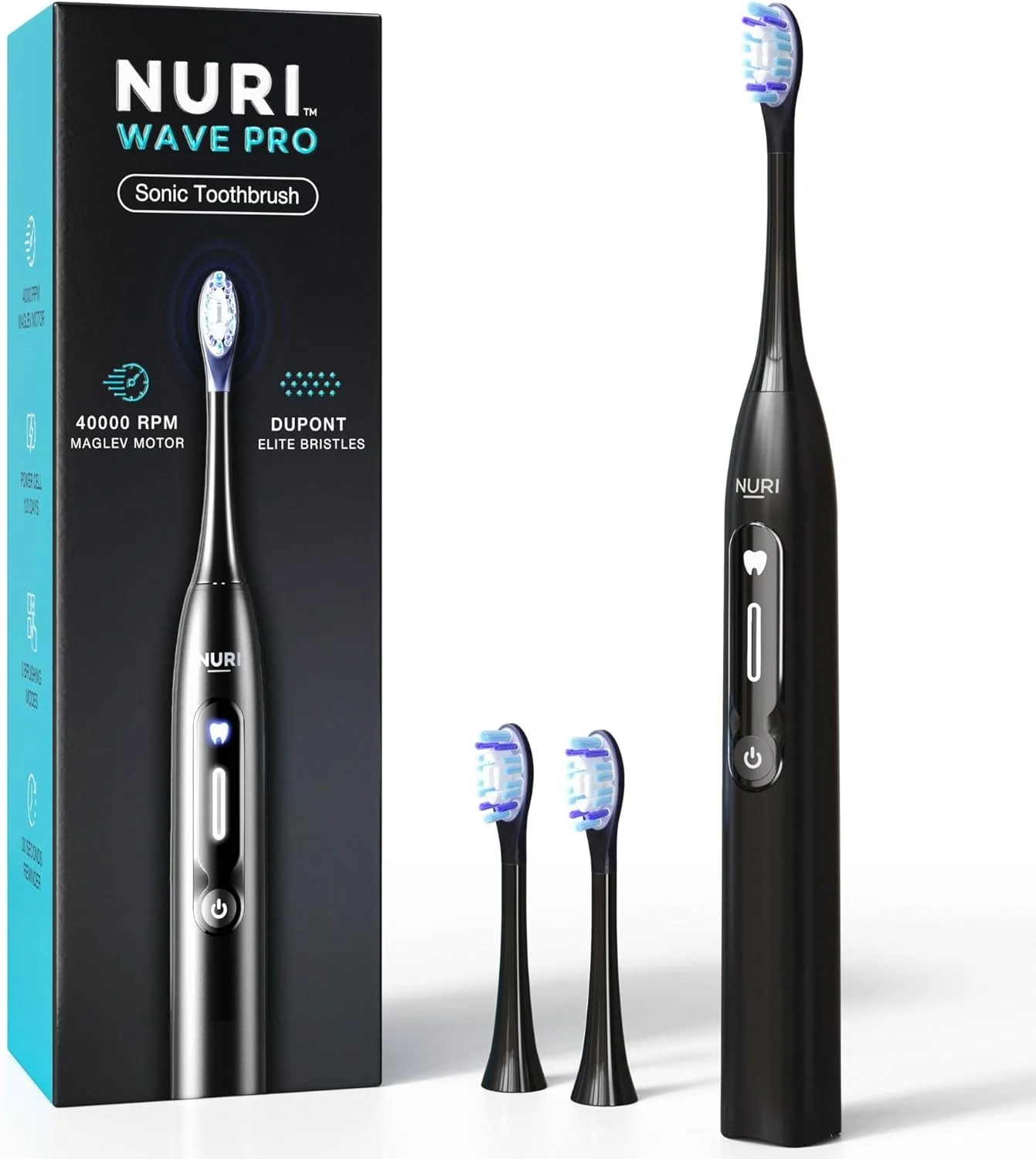 مسواک برقی نوری با سری‌های برس Dupont و نمایشگر LED سری مشکی