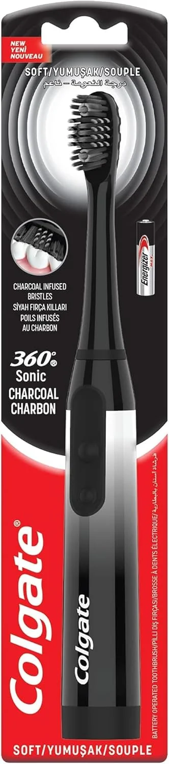 مسواک برقی سونیک، چرخش 360 درجه، مشکی ذغالی
