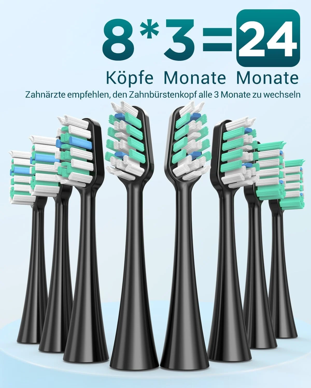 Electric Toothbrush for Adults and Children - Sonic Toothbrush, Electric Toothbrush with 8 Brush Heads, 90 Days Battery Life, 5 Modes, 50000VPM, Travel Case, Timer (Black) Electric Toothbrush for Adults and Children - Sonic Toothbrush, Electric Toothbrush with 8 Brush Heads, 90 Days Battery Life, 5 Modes, 50000VPM, Travel Case, Timer (Black)