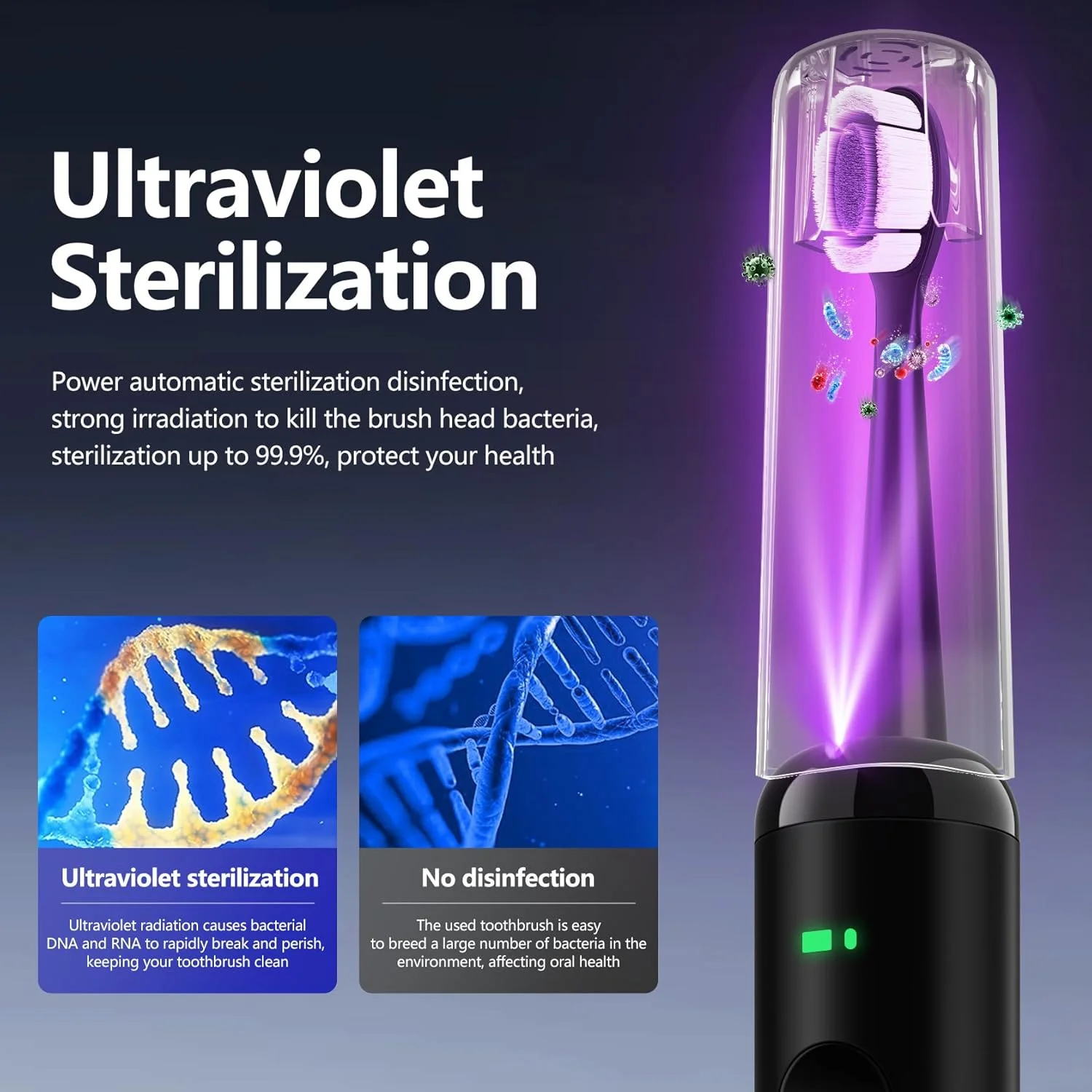 مسواک برقی سونیک UV اکتست (مشکی) مسواک برقی سونیک UV اکتست (مشکی)