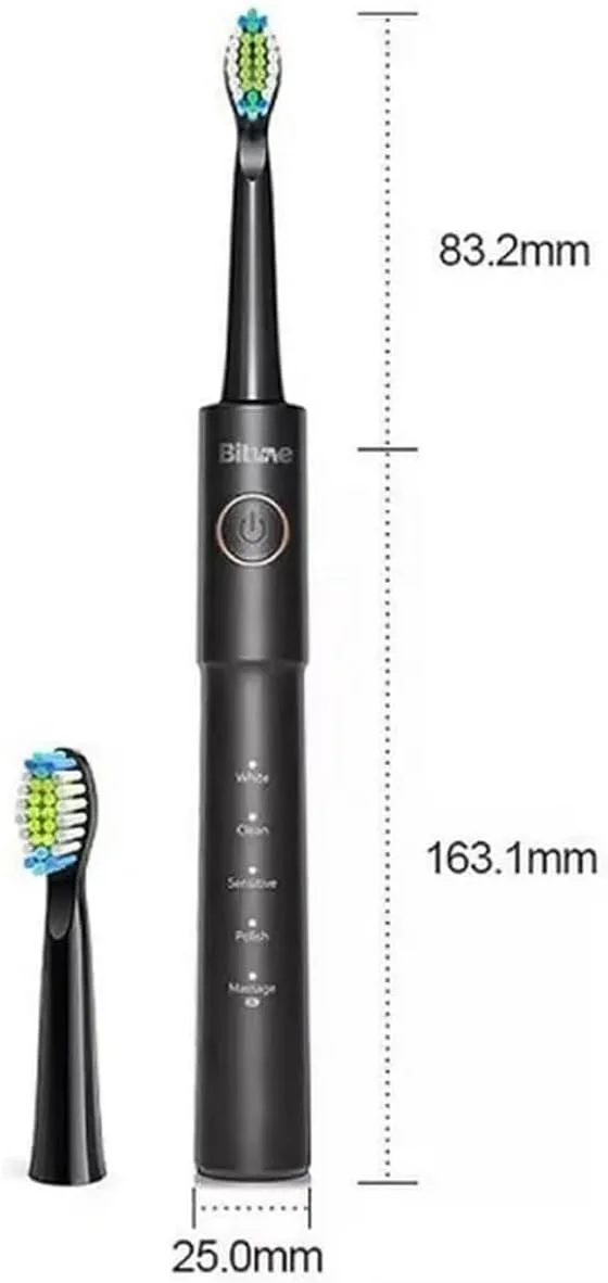(E11) مسواک برقی BV-E11 مشکی + 8 سری + H4 مشکی (E11) مسواک برقی BV-E11 مشکی + 8 سری + H4 مشکی