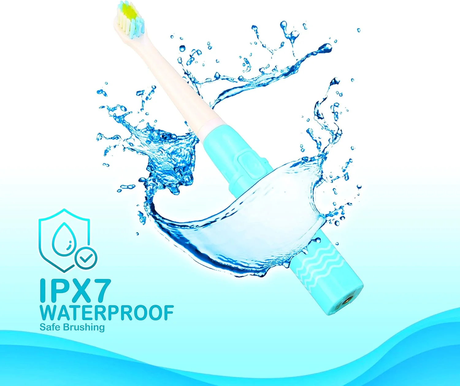 مسواک برقی سونیک شارژی کودکانه دکتر رایان با برس های بسیار نرم، تمیز کننده نرم زبان، تایمر هوشمند و 3 حالت