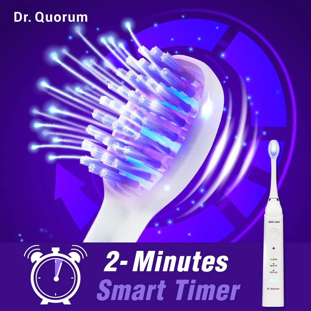مسواک برقی LED دکتر کوروم، مسواک صوتی LED فیبر نوری، نور LED فوق العاده سفید کننده، برس های فیبر نوری، تمیز کننده صوتی ظریف، 3 حالت مسواک برقی LED دکتر کوروم، مسواک صوتی LED فیبر نوری، نور LED فوق العاده سفید کننده، برس های فیبر نوری، تمیز کننده صوتی ظریف، 3 حالت