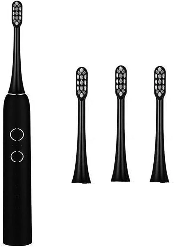 مسواک برقی صوتی بزرگسالان اوگر، مسواک برقی قابل شارژ، 4 حالت کاری، 3 سطح تنظیم قدرت، دارای 4 سری مسواک صوتی، IPX7، تایمر هوشمند، رنگ مشکی