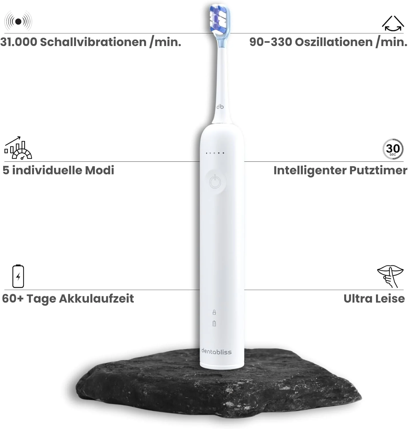 مسواک صوتی نوسانی دنتابلیس Osonic - مسواک برقی برای تمیز کردن موثر دندان ها، فناوری تمیز کردن باس توصیه شده توسط دندانپزشکان، 5 حالت، عمر باتری 60+ روز، تایمر هوشمند مسواک صوتی نوسانی دنتابلیس Osonic - مسواک برقی برای تمیز کردن موثر دندان ها، فناوری تمیز کردن باس توصیه شده توسط دندانپزشکان، 5 حالت، عمر باتری 60+ روز، تایمر هوشمند