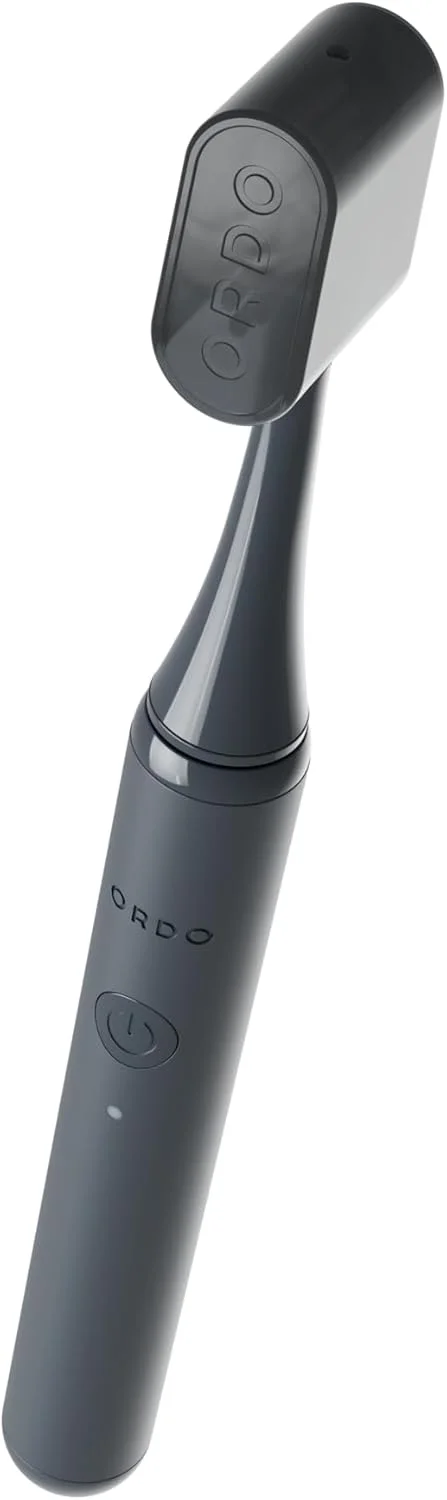 مسواک برقی شارژی بزرگسالان ORDO Sonic Edge، مسواک سونیک جمع و جور با USB-C، باتری با عمر بیش از 6 هفته، درپوش مسافرتی، 1 عدد سر برس و کابل (زغالی)
