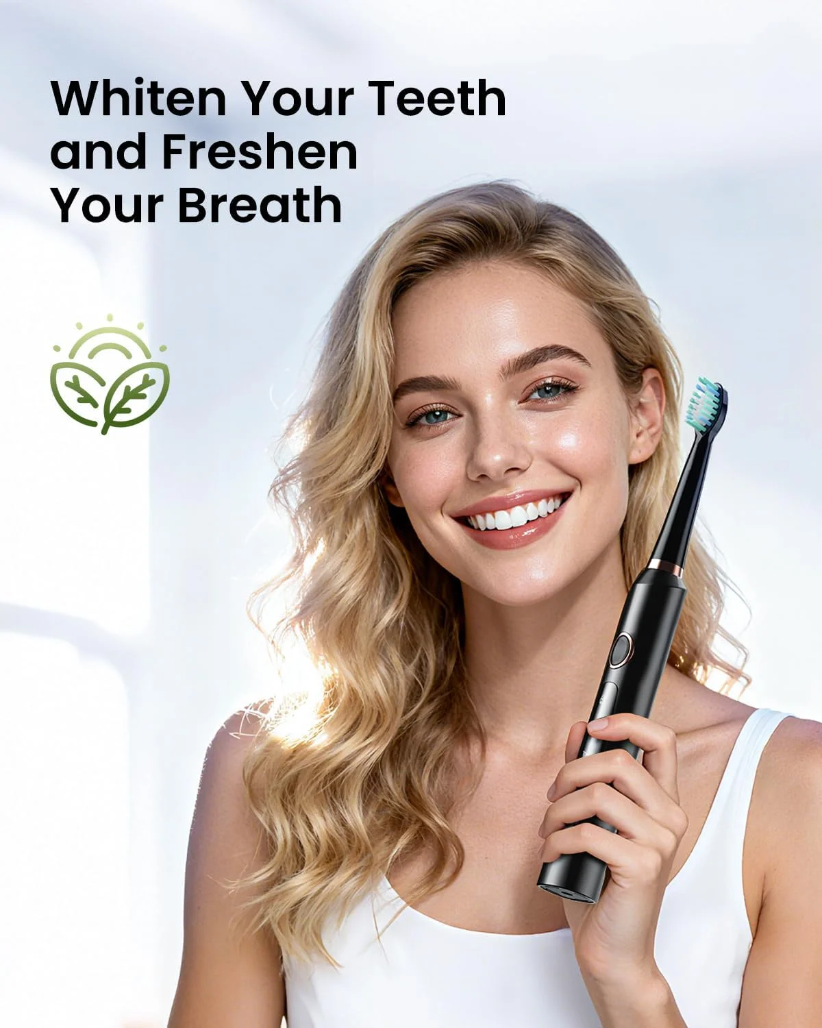 مسواک برقی بزرگسالان Rtauys، دارای 8 سری مسواک و کیف مسافرتی، 5 حالت با تایمر هوشمند 2 دقیقه ای داخلی، یک بار شارژ برای 60 روز، موتور 41000 VPM (مشکی)