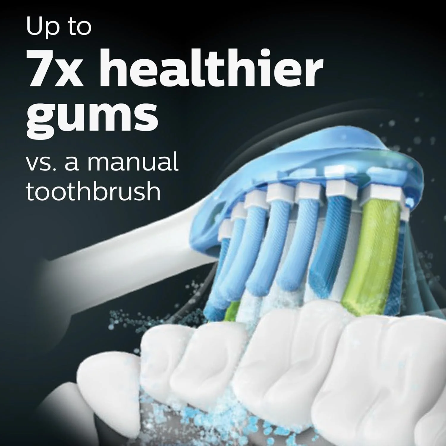 مسواک برقی فیلیپس Sonicare DiamondClean 9400 با اپلیکیشن، مسواک زدن شبکه ای، سنسور فشار، تشخیص هوشمند سر برس، 4 برنامه تمیز کردن، 3 سطح شدت، خاکستری (مدل