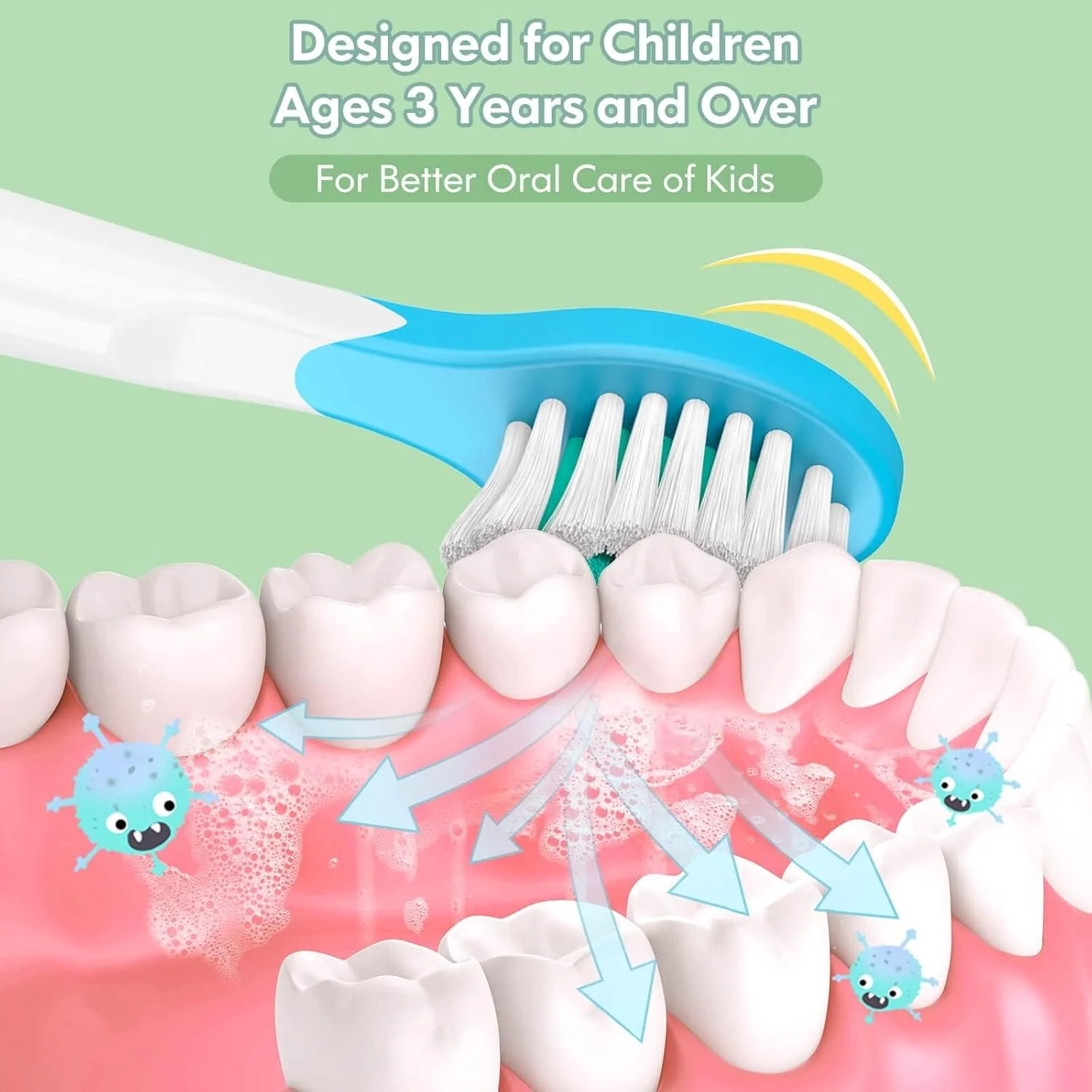 مسواک برقی شارژی کودکانه DADA-TECH، مسواک سیلیکونی سونیک با تایمر برای کودکان پسر و دختر 3 سال به بالا، 3 حالت با حافظه، 4 سر برس نرم (سگ آبی شیبا اینو) مسواک برقی شارژی کودکانه DADA-TECH، مسواک سیلیکونی سونیک با تایمر برای کودکان پسر و دختر 3 سال به بالا، 3 حالت با حافظه، 4 سر برس نرم (سگ آبی شیبا اینو)