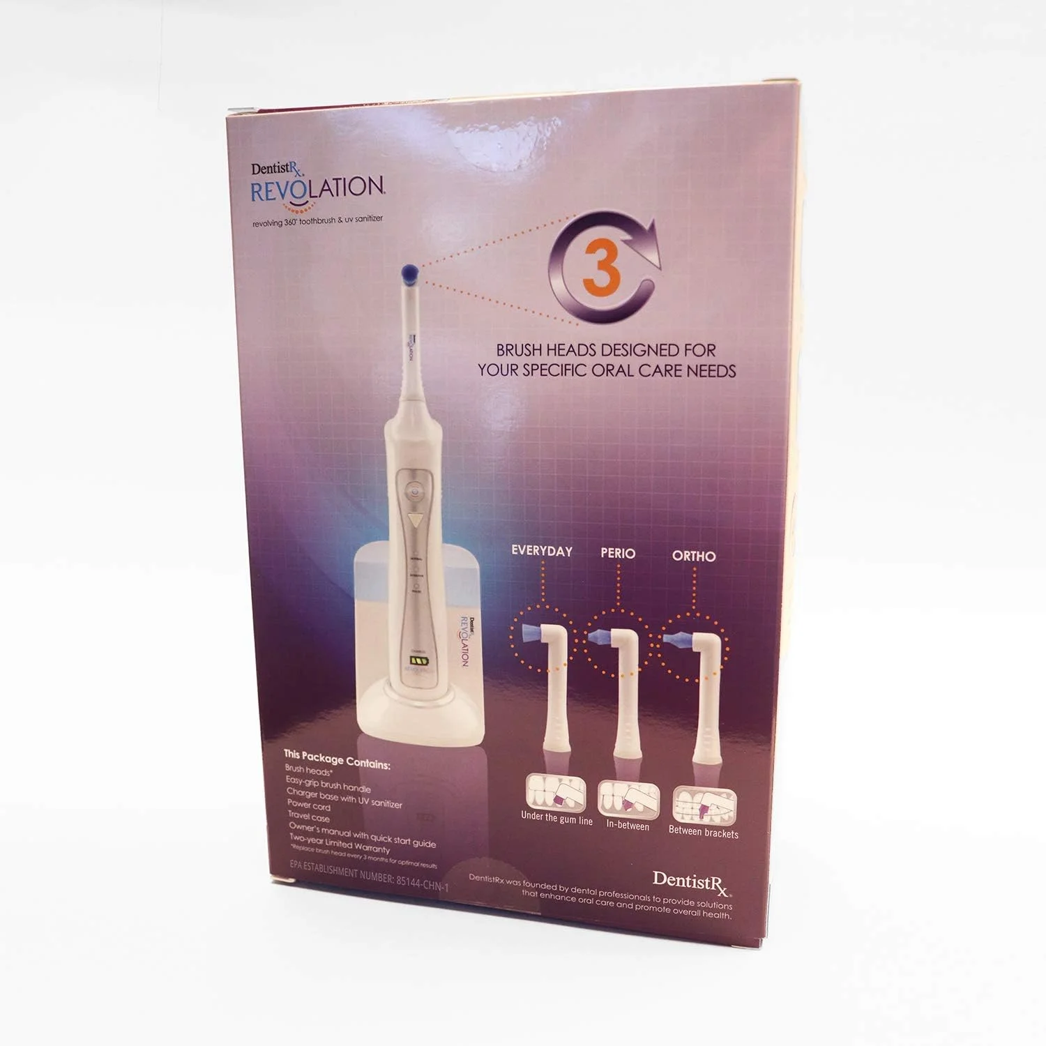 DentistRx Revolation - مسواک چرخشی 360 درجه و ضدعفونی کننده UV DentistRx Revolation - مسواک چرخشی 360 درجه و ضدعفونی کننده UV