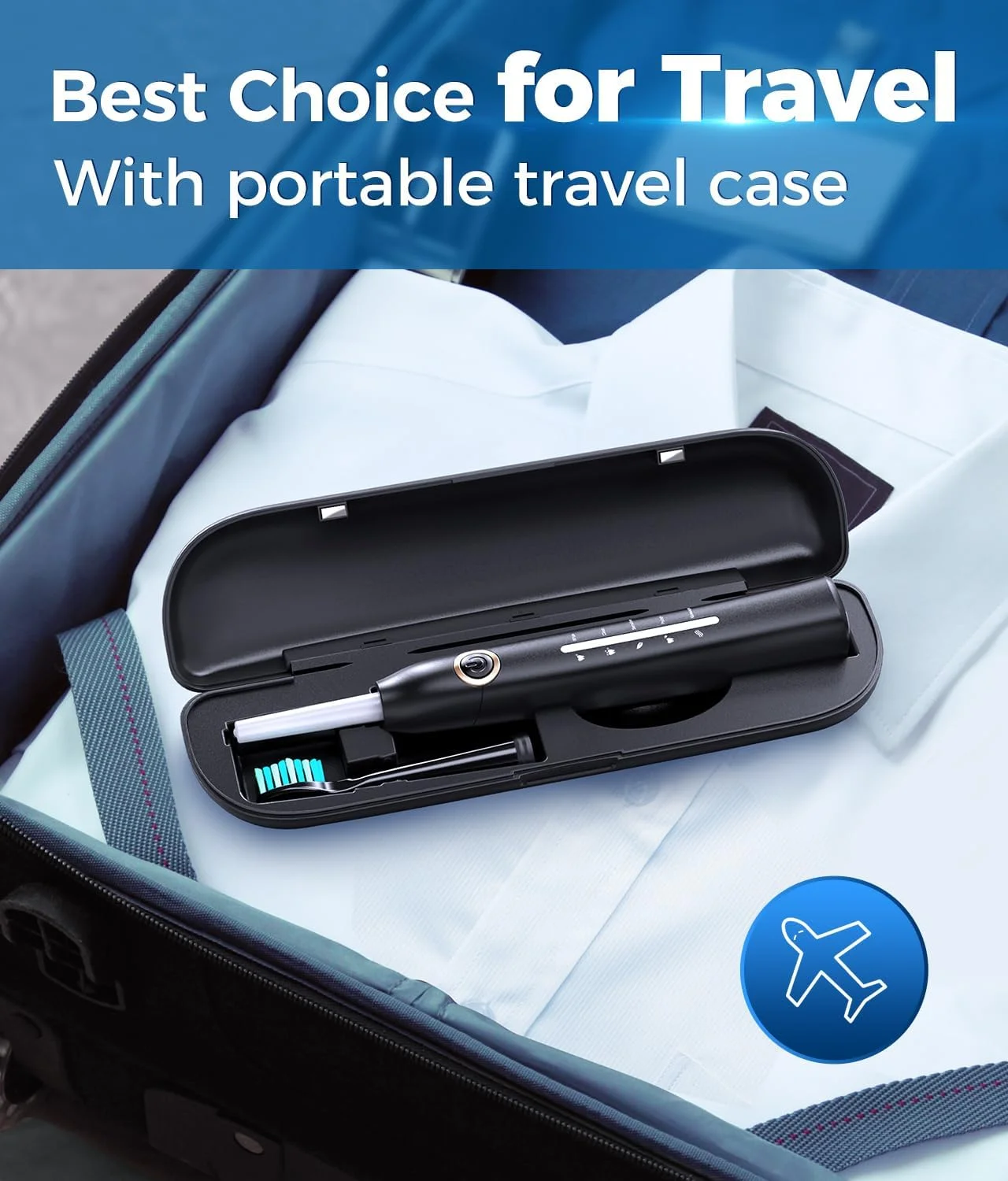 مسواک برقی بزرگسال دمیتا با کیف مسافرتی، مسواک برقی با 8 سری مسواک، تمیز کردن عمیق 40000 VPM، 5 حالت (1-مشکی، با کیف مسافرتی) مسواک برقی بزرگسال دمیتا با کیف مسافرتی، مسواک برقی با 8 سری مسواک، تمیز کردن عمیق 40000 VPM، 5 حالت (1-مشکی، با کیف مسافرتی)