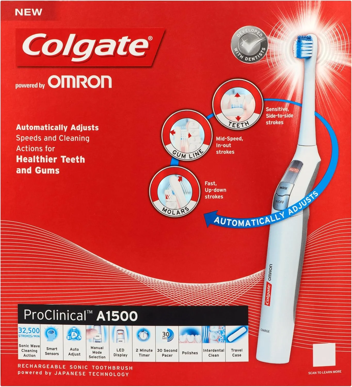 مسواک برقی شارژی کلگیت مدل A1500 ProClinical - سفید