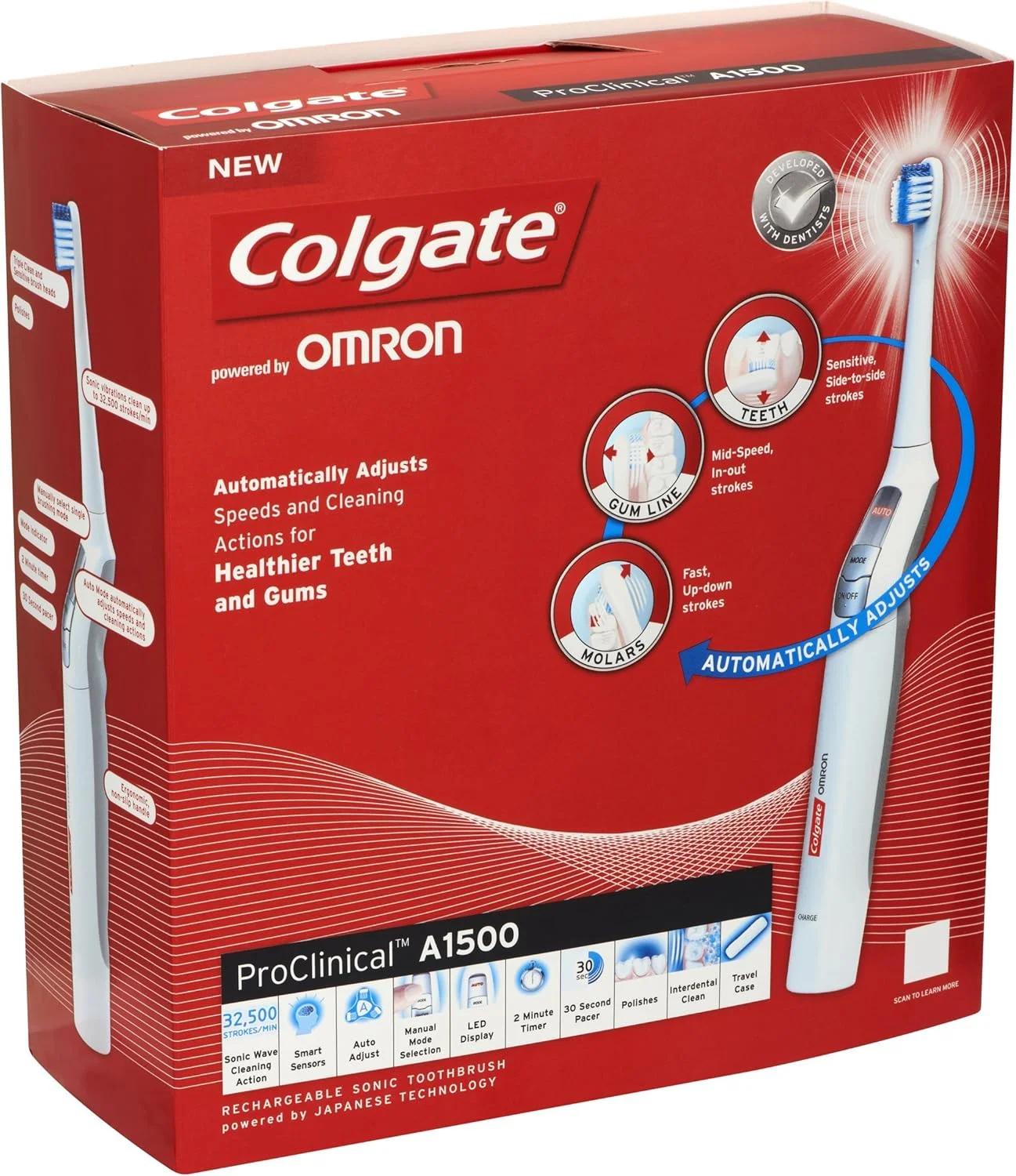 مسواک برقی شارژی کلگیت مدل A1500 ProClinical - سفید مسواک برقی شارژی کلگیت مدل A1500 ProClinical - سفید