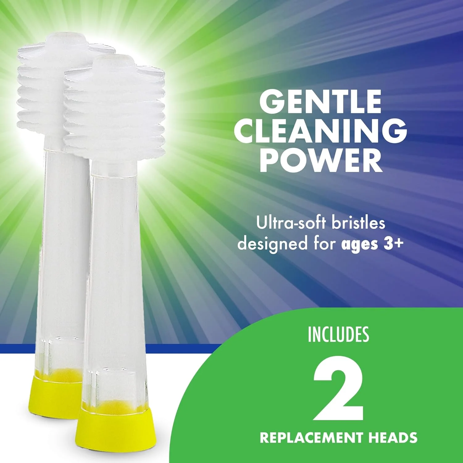 سری یدک مسواک سونیک کودکانه بریلیانت کیدز، 2 عددی