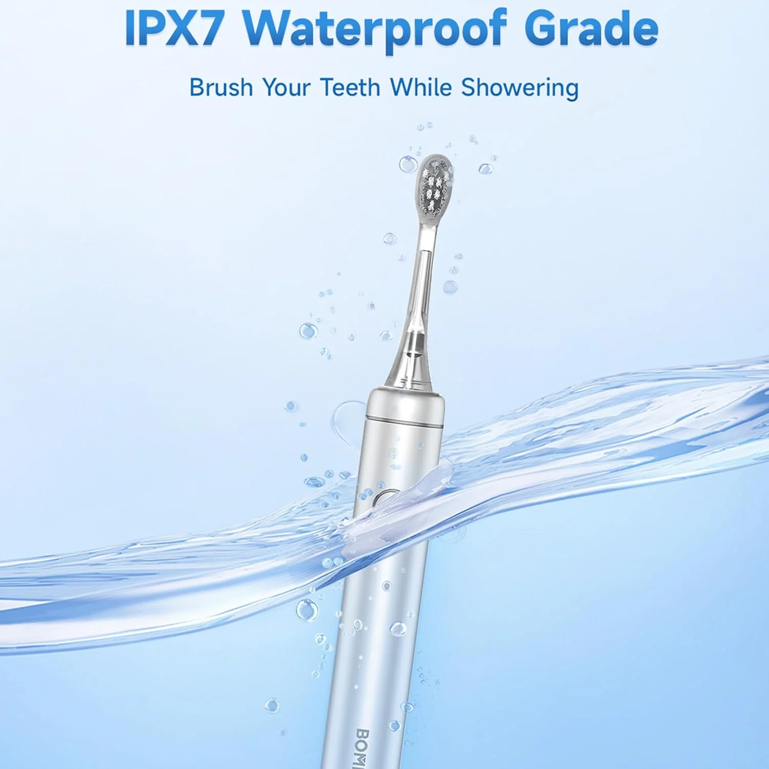 مسواک برقی صوتی BOMIDI TX6، تمیزکننده عمیق با زاویه 60 درجه، 6 حالت حرفه ای، استریلیزاسیون UV، ضد آب IPX7 و شارژ Type-C - خاکستری مسواک برقی صوتی BOMIDI TX6، تمیزکننده عمیق با زاویه 60 درجه، 6 حالت حرفه ای، استریلیزاسیون UV، ضد آب IPX7 و شارژ Type-C - خاکستری