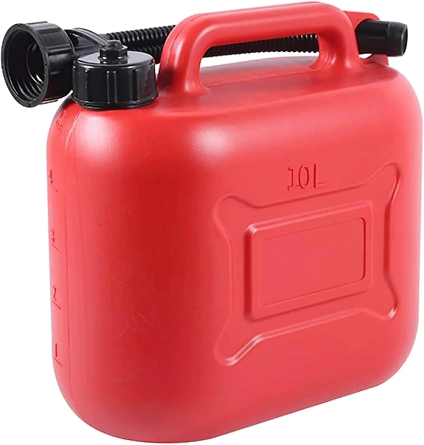 ظرف بنزین 10 لیتری ECVV® - مخزن سوخت پلاستیکی سنگین با درب ضد نشت | گالن بنزین قابل حمل برای خودرو، موتور سیکلت، آفرود، ذخیره سازی اضطراری سوخت - مواد بادوام PE