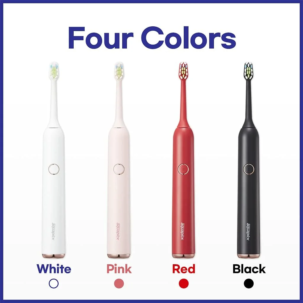 مسواک برقی صوتی AQUAPICK AQ-102 با 2 سری مسواک برای بزرگسالان و کودکان، شارژ سریع USB، یک بار شارژ برای 60 روز، 2 حالت با تایمر هوشمند 2 دقیقه ای داخلی، (صورتی) مسواک برقی صوتی AQUAPICK AQ-102 با 2 سری مسواک برای بزرگسالان و کودکان، شارژ سریع USB، یک بار شارژ برای 60 روز، 2 حالت با تایمر هوشمند 2 دقیقه ای داخلی، (صورتی)
