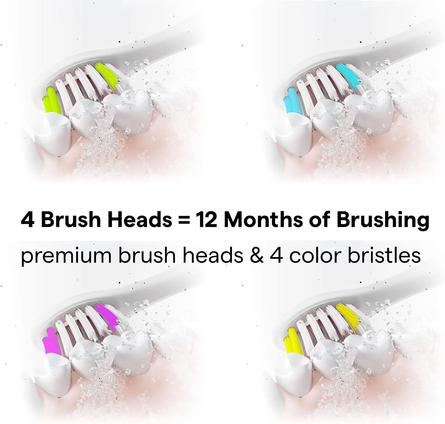 مسواک برقی سونیک Acteh، مسواک قابل شارژ با 3 حالت مسواک زدن، تایمر خودکار 2 دقیقه ای، یادآوری 30 ثانیه ای چهارگانه و باتری با شارژ طولانی مدت (سفید)