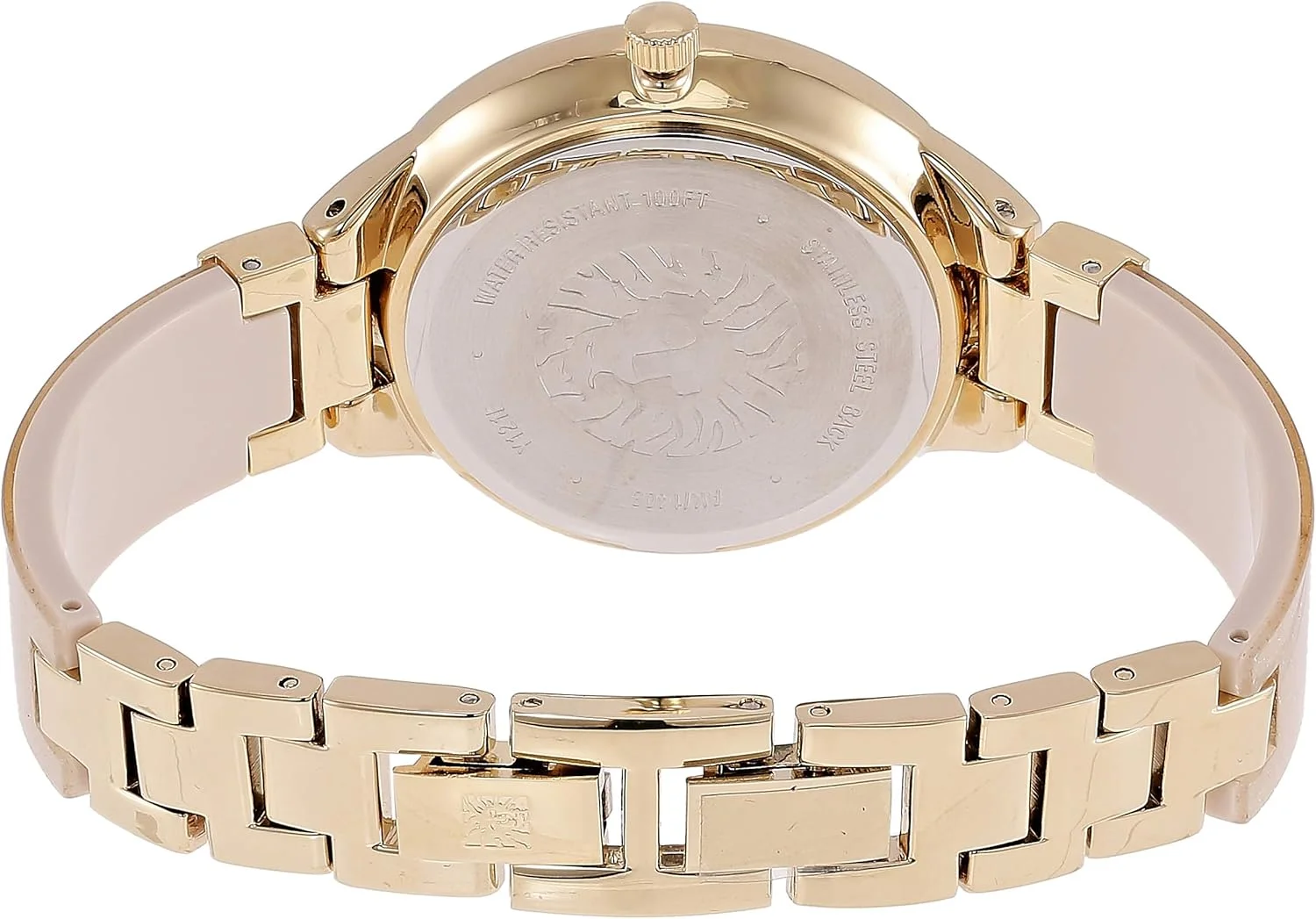 ساعت النگویی زنانه آنه کلاین مدل AK/1408CRCR با نگین های کریستالی ممتاز، رنگ کرم ساعت النگویی زنانه آنه کلاین مدل AK/1408CRCR با نگین های کریستالی ممتاز، رنگ کرم