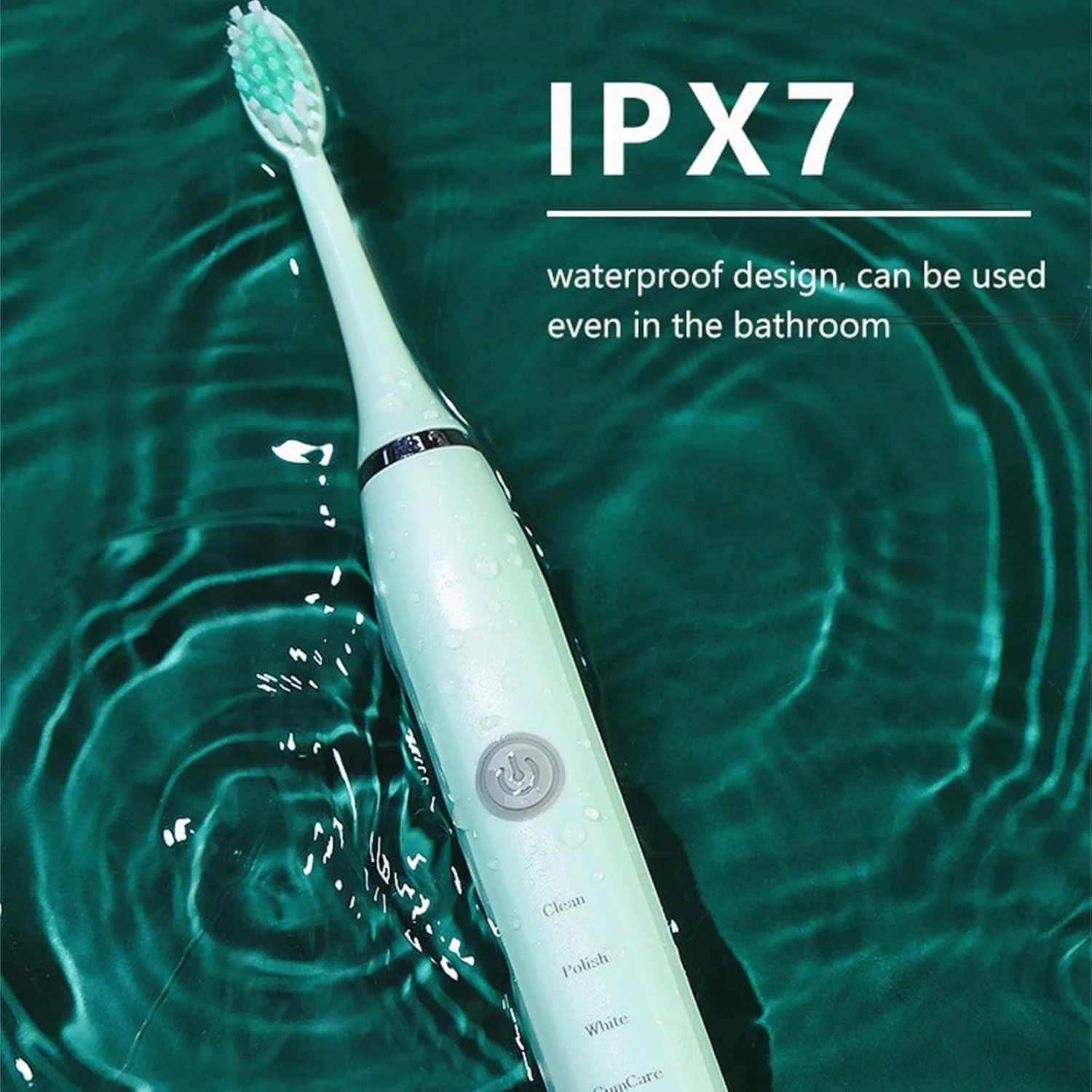 مسواک برقی صوتی Aputue، مسواک برقی ضد آب IPX8 با 3 سری جایگزین، برس نرم و 5 حالت برای دندان های حساس، باتری بادوام برای مسافرت مسواک برقی صوتی Aputue، مسواک برقی ضد آب IPX8 با 3 سری جایگزین، برس نرم و 5 حالت برای دندان های حساس، باتری بادوام برای مسافرت