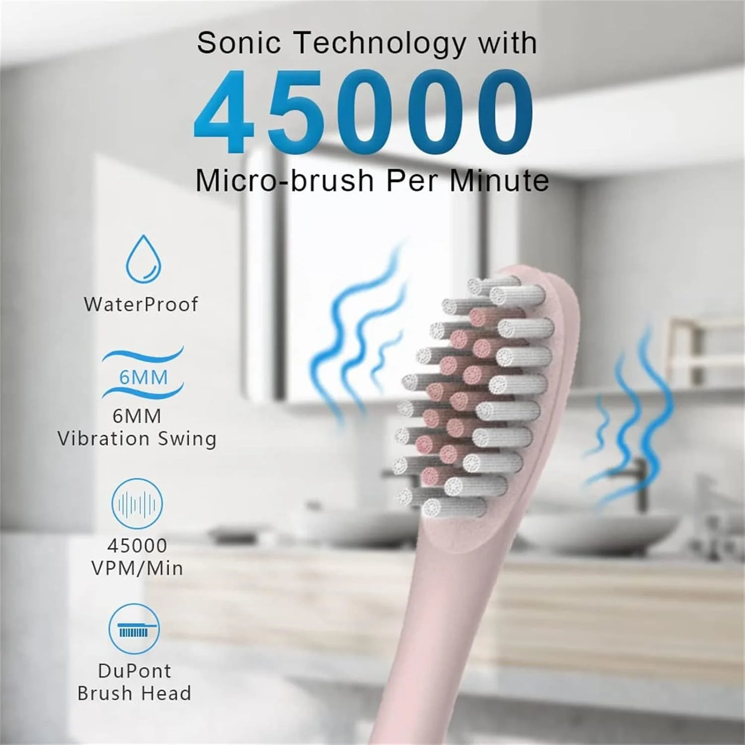 مسواک برقی صوتی Aputue Sonic، مسواک سفید کننده با 8 سری مسواک، مسواک قابل شارژ با 6 حالت تمیز کردن، مسواک برقی ضد آب برای بزرگسالان و کودکان مسواک برقی صوتی Aputue Sonic، مسواک سفید کننده با 8 سری مسواک، مسواک قابل شارژ با 6 حالت تمیز کردن، مسواک برقی ضد آب برای بزرگسالان و کودکان