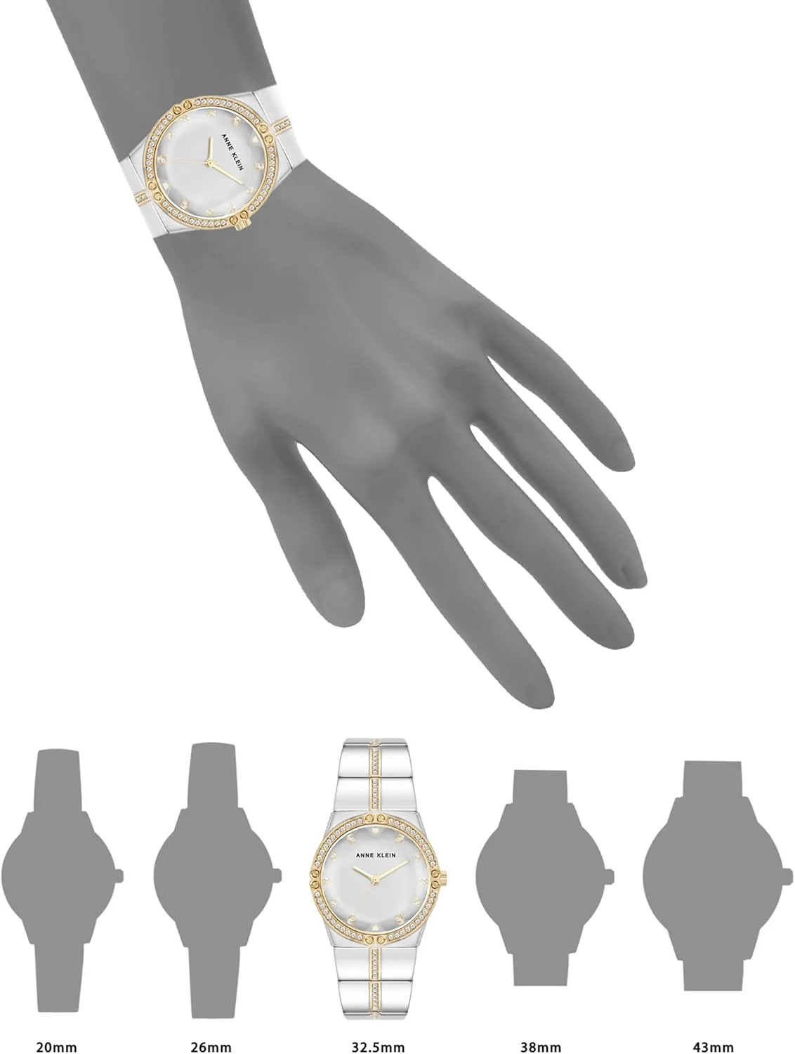 ساعت مچی زنانه آنه کلاین با دستبند نگین دار ممتاز