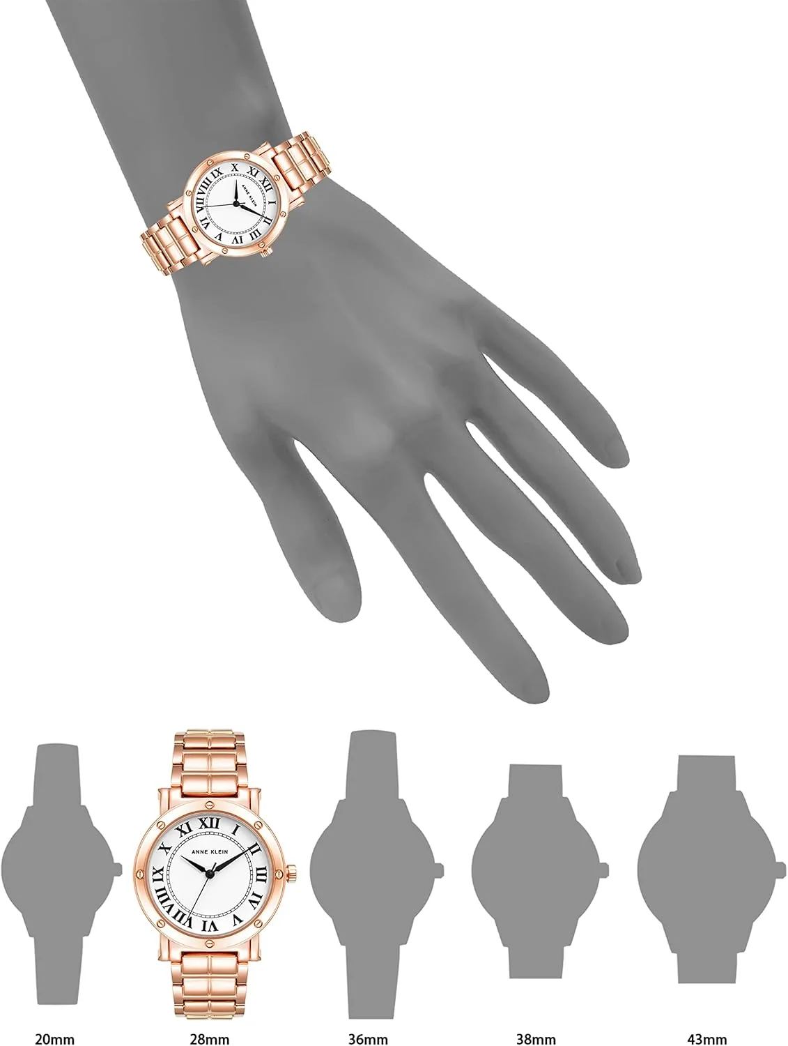 ساعت آنه کلین زنانه آنالوگ رزگلد فلزات ترکیبی، رزگلد ساعت آنه کلین زنانه آنالوگ رزگلد فلزات ترکیبی، رزگلد