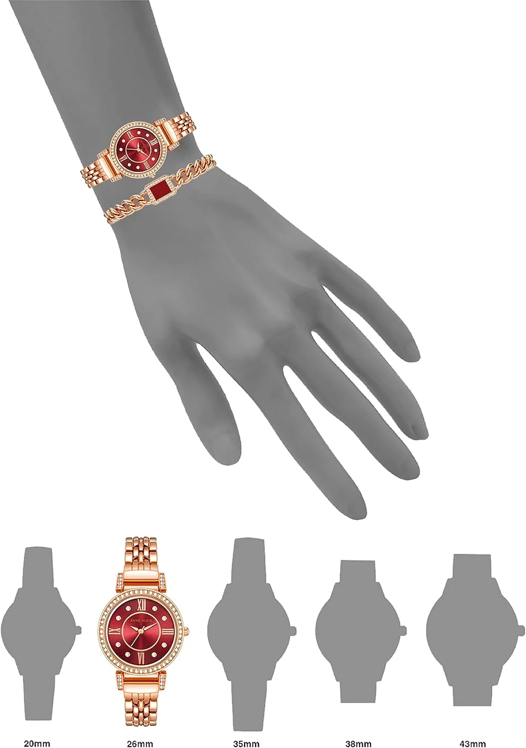 ساعت و دستبند زنانه آنه کلاین با کریستال های ممتاز، مدل AK/2928 ساعت و دستبند زنانه آنه کلاین با کریستال های ممتاز، مدل AK/2928