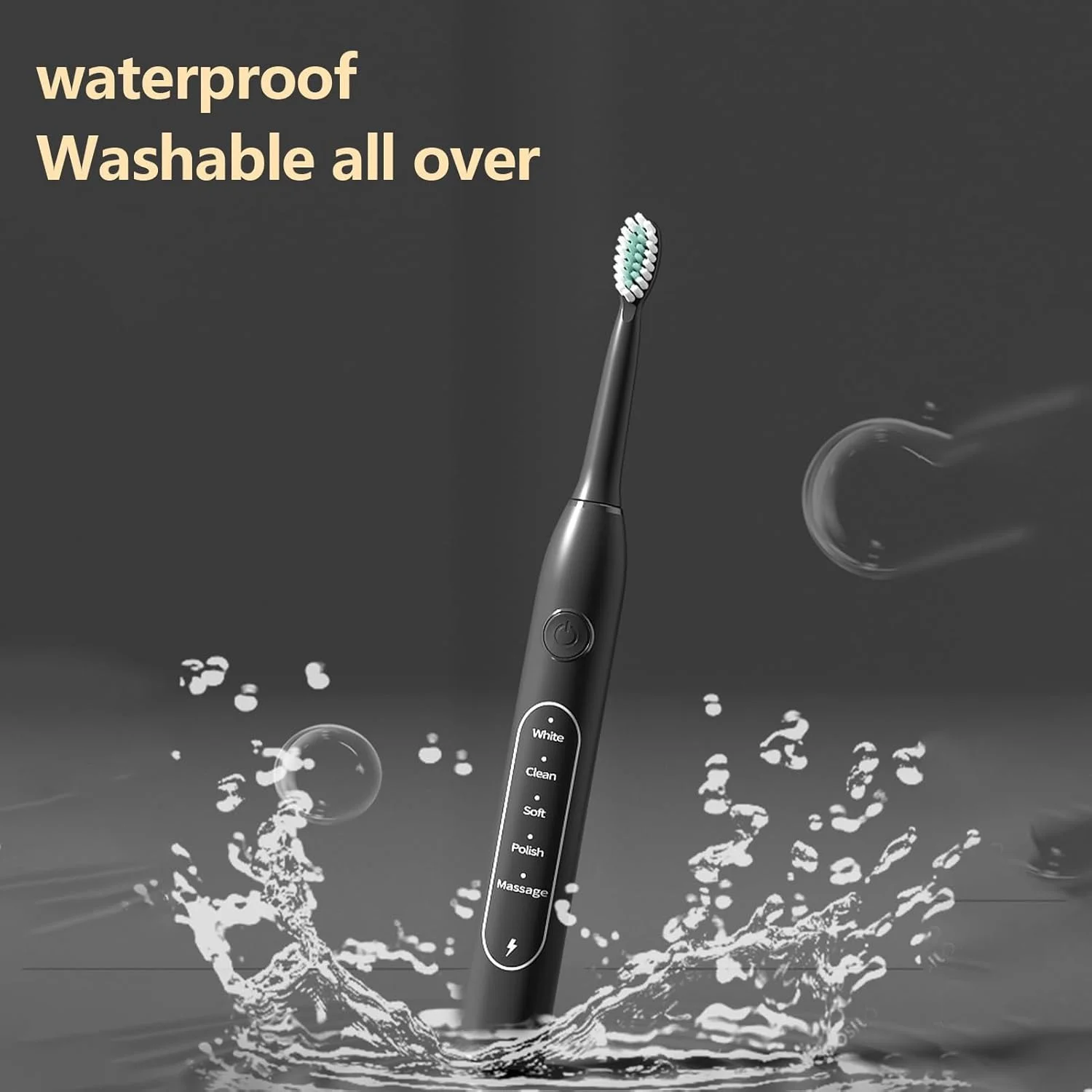 مسواک برقی بزرگسال | مسواک ضد آب برقی قابل شارژ | ابزار تمیز کننده دهان قابل حمل با ارتعاشات فرکانس بالا برای شب و روز، خانه، مسافرت و کمپینگ مسواک برقی بزرگسال | مسواک ضد آب برقی قابل شارژ | ابزار تمیز کننده دهان قابل حمل با ارتعاشات فرکانس بالا برای شب و روز، خانه، مسافرت و کمپینگ