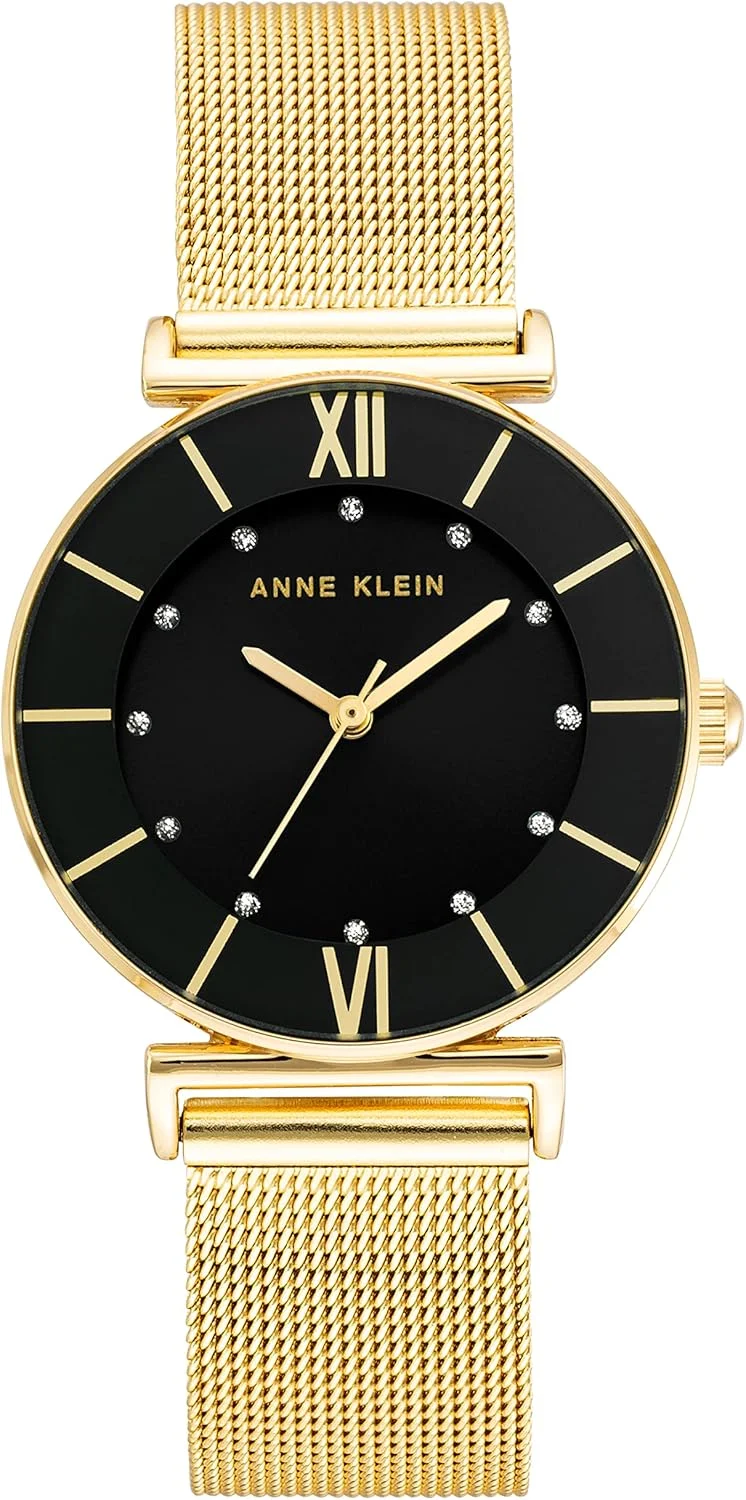 ساعت مچی زنانه آنه کلاین با بند توری و نگین های درخشان