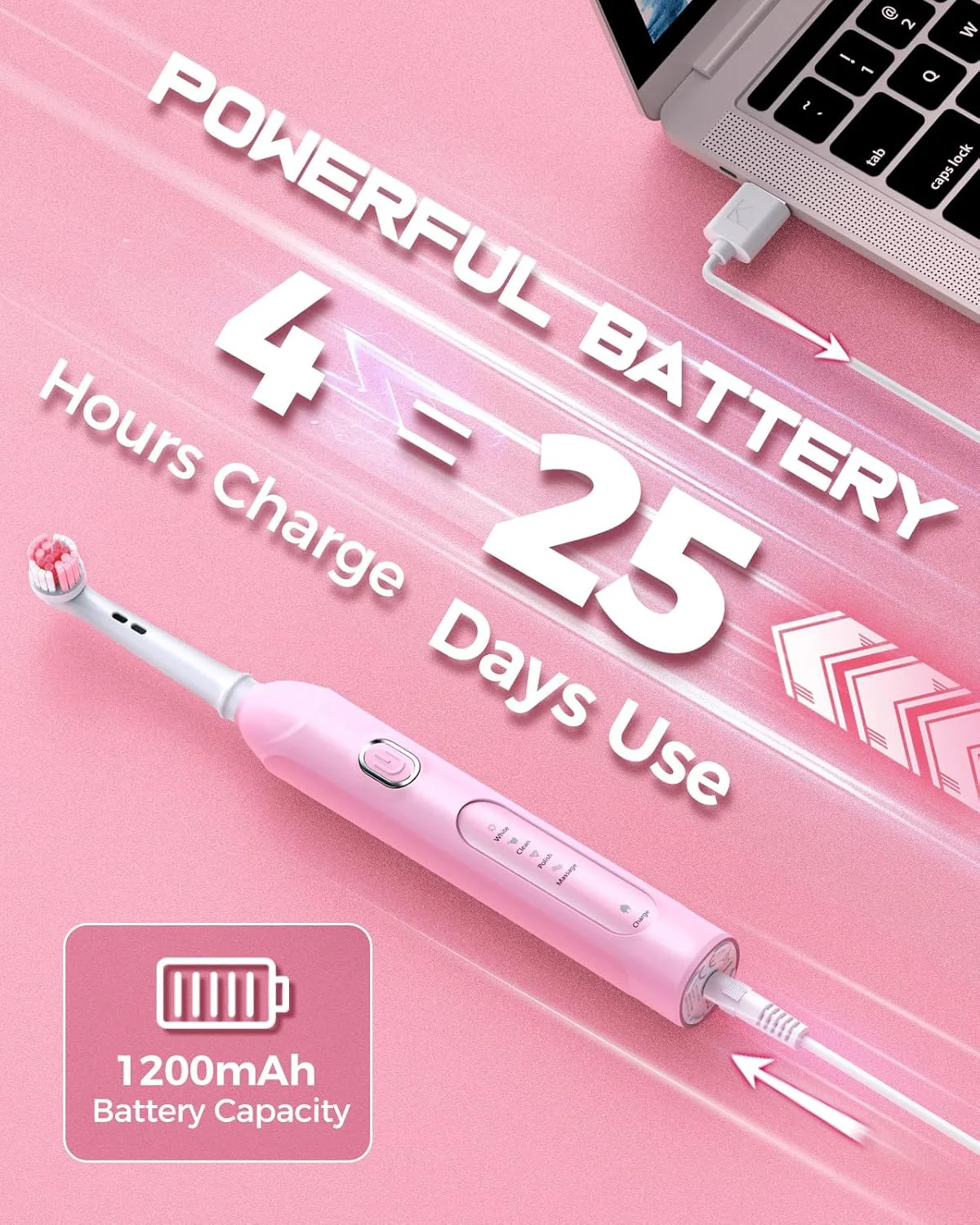 مسواک برقی چرخشی TEETHEORY برای بزرگسالان با 8 سری (2 نوع)، مسواک برقی 4 حالته با قابلیت تمیز کردن عمیق، با قابلیت شارژ و تایمر هوشمند 2 دقیقه ای، قابلیت شارژ تا 25 روز مسواک برقی چرخشی TEETHEORY برای بزرگسالان با 8 سری (2 نوع)، مسواک برقی 4 حالته با قابلیت تمیز کردن عمیق، با قابلیت شارژ و تایمر هوشمند 2 دقیقه ای، قابلیت شارژ تا 25 روز