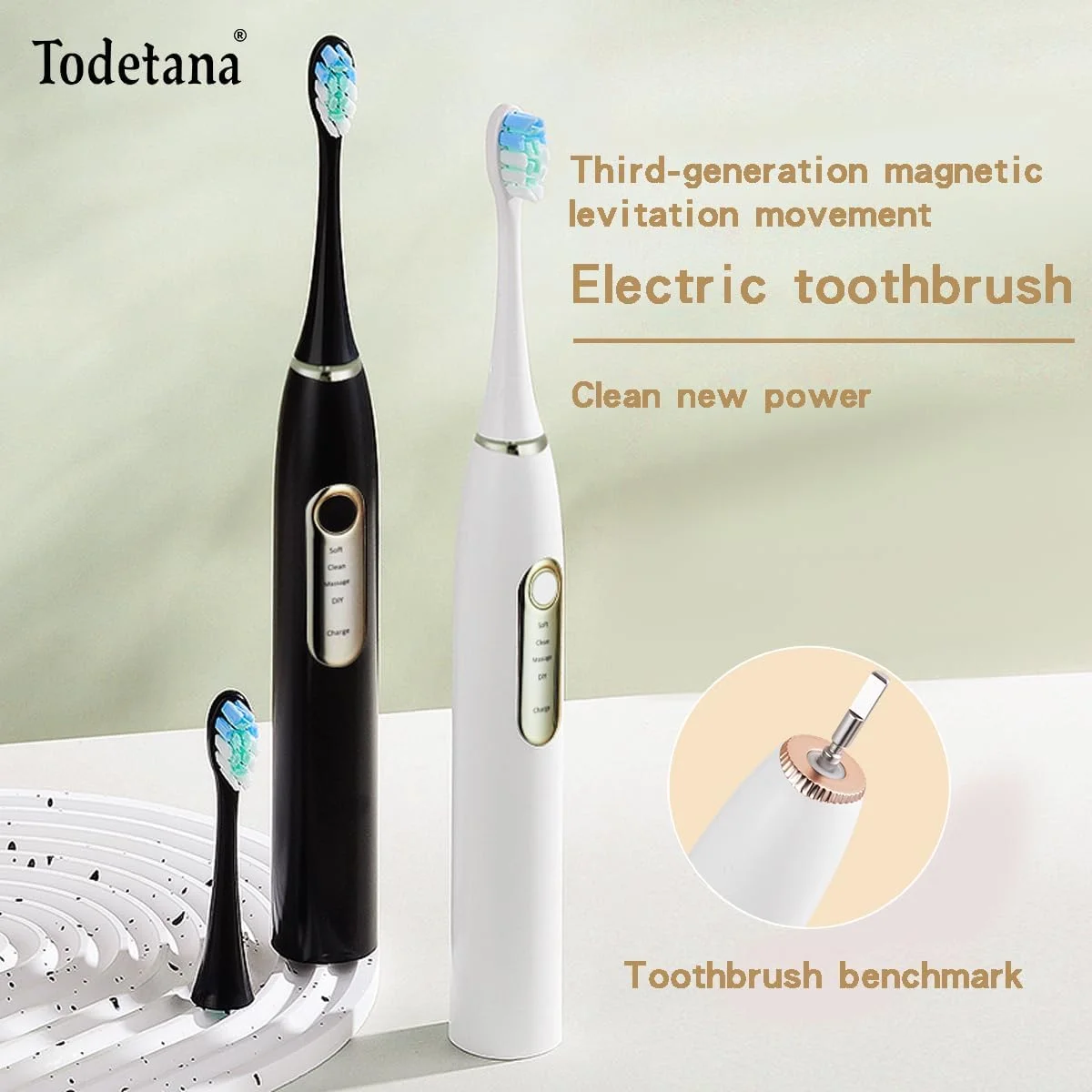 مسواک برقی تودتانا مدل R16، برس های دندانی و مسواک… (سفید) مسواک برقی تودتانا مدل R16، برس های دندانی و مسواک… (سفید)