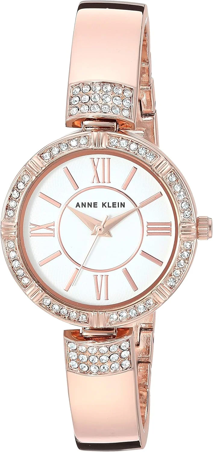 Anne Klein Women's Premium Crystal Accented Watch and Bracelet Set