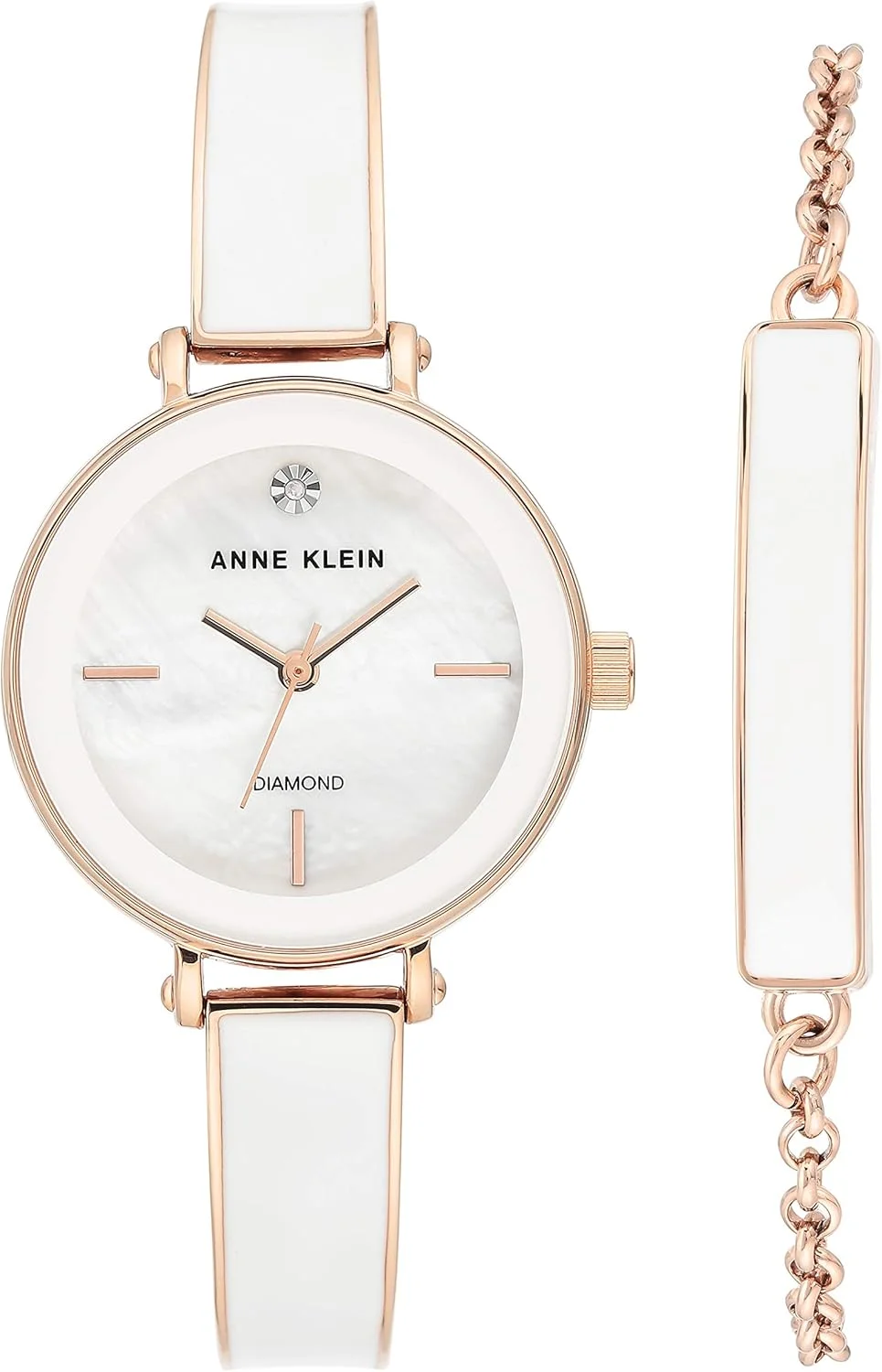 ساعت النگویی زنانه آنه کلاین با صفحه الماس اصل به همراه ست دستبند، مدل AK/3620