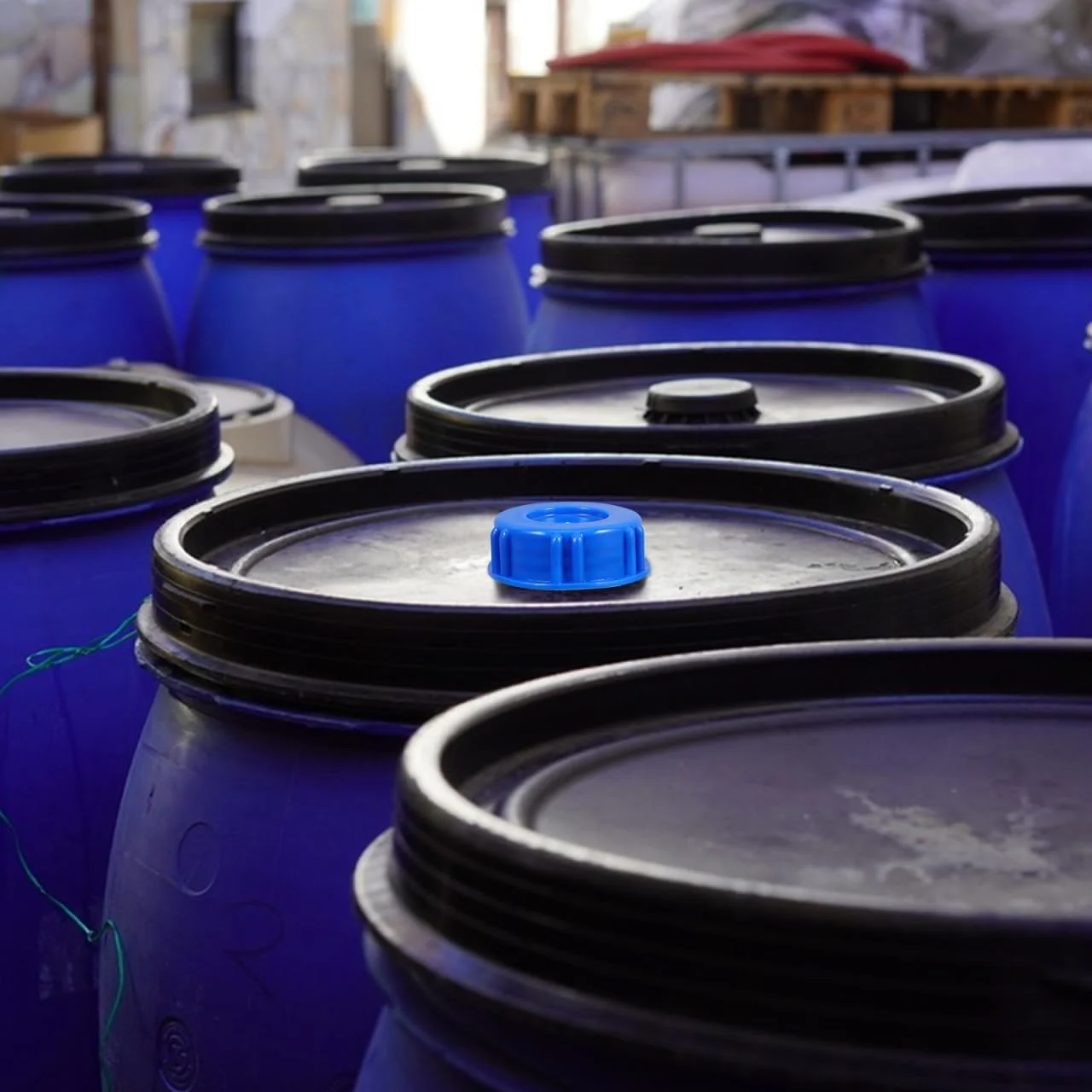 درب محافظ مخزن آب باران OUNONA، درب پلاستیکی بشکه 20 لیتری، 25 لیتری برای سطل HDPE