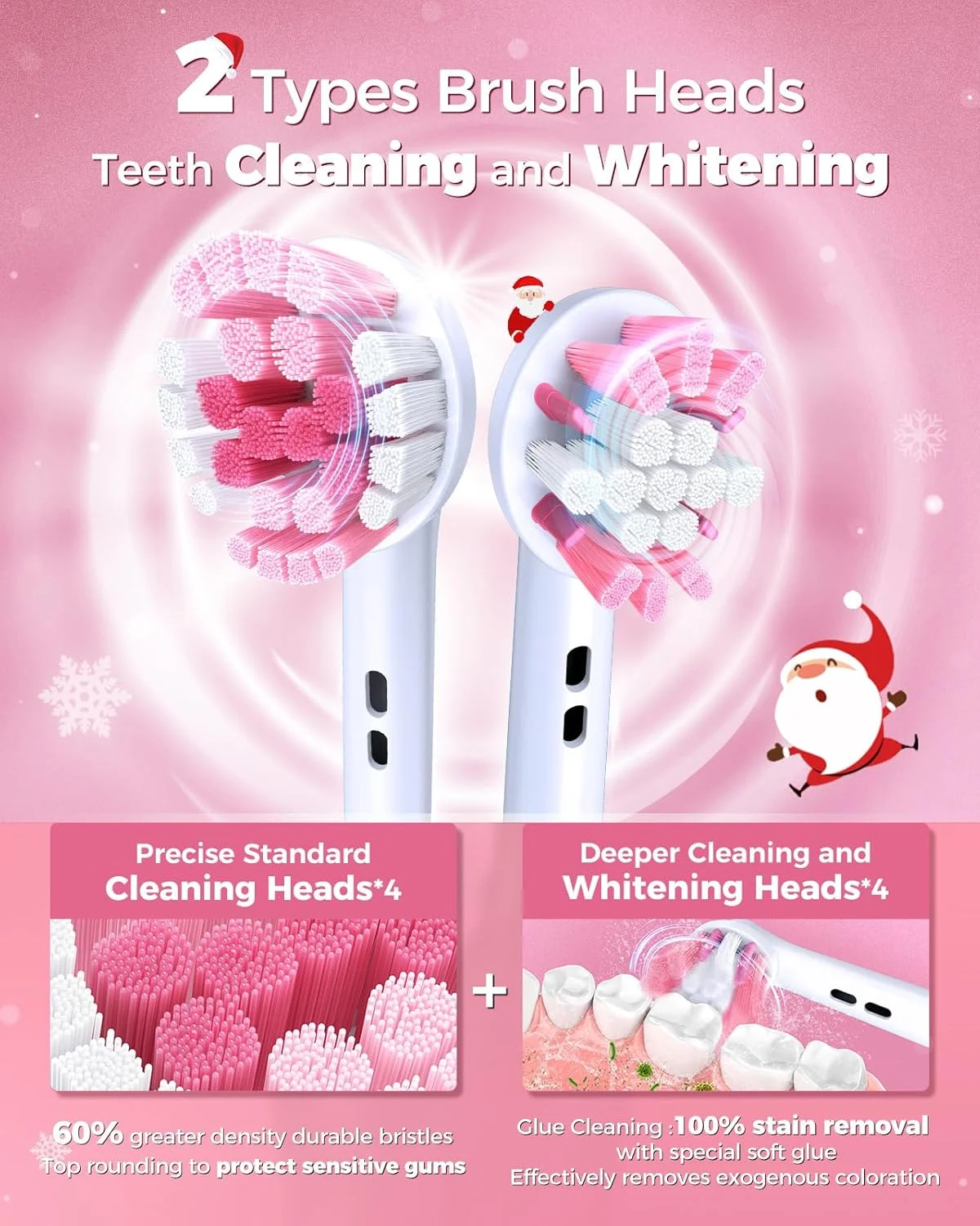 مسواک برقی چرخشی بزرگسالان TEETHEORY با 8 سری (2 نوع)، مسواک برقی با 4 حالت تمیز کنندگی عمیق، قدرت قابل شارژ و تایمر هوشمند 2 دقیقه ای - صورتی مسواک برقی چرخشی بزرگسالان TEETHEORY با 8 سری (2 نوع)، مسواک برقی با 4 حالت تمیز کنندگی عمیق، قدرت قابل شارژ و تایمر هوشمند 2 دقیقه ای - صورتی