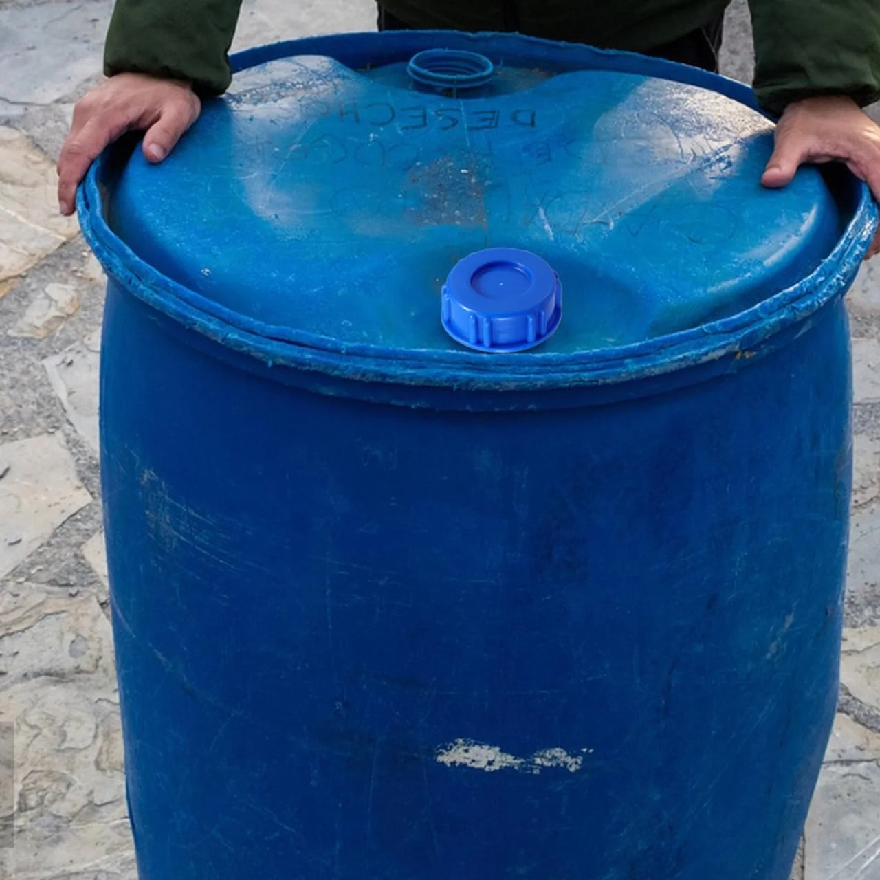 درب محافظ مخزن آب باران OUNONA، درب پلاستیکی بشکه 20 لیتری، 25 لیتری برای سطل HDPE