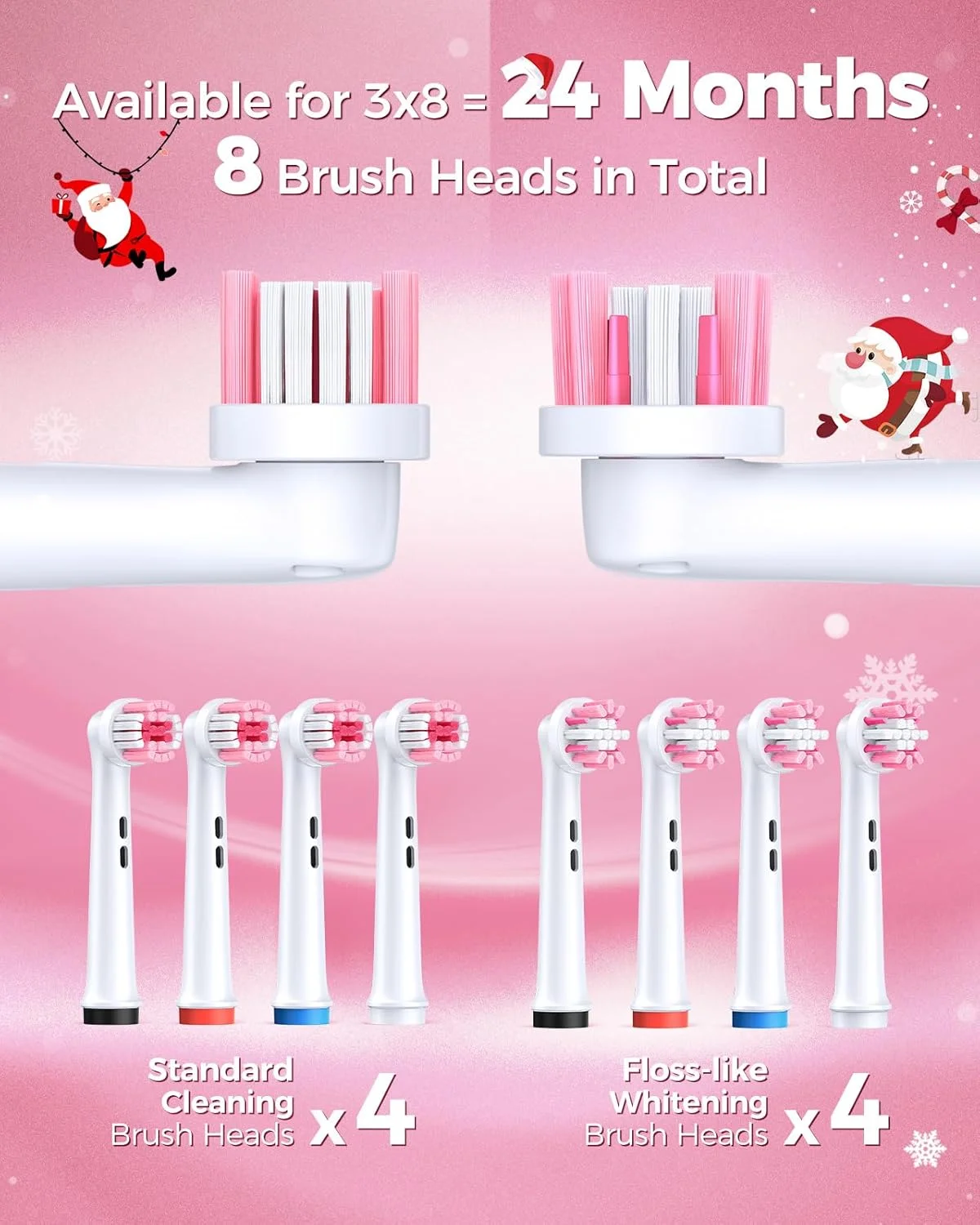 مسواک برقی چرخشی بزرگسالان TEETHEORY با 8 سری (2 نوع)، مسواک برقی با 4 حالت تمیز کنندگی عمیق، قدرت قابل شارژ و تایمر هوشمند 2 دقیقه ای - صورتی مسواک برقی چرخشی بزرگسالان TEETHEORY با 8 سری (2 نوع)، مسواک برقی با 4 حالت تمیز کنندگی عمیق، قدرت قابل شارژ و تایمر هوشمند 2 دقیقه ای - صورتی