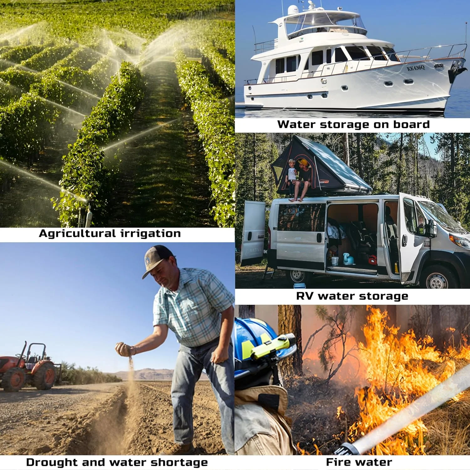 مخزن آب تاشو LTCANOPY، مخزن تاشو آب با ظرفیت بزرگ، کیسه آب نرم مقاوم در برابر خشکی، مناسب برای کشاورزی و آتش نشانی