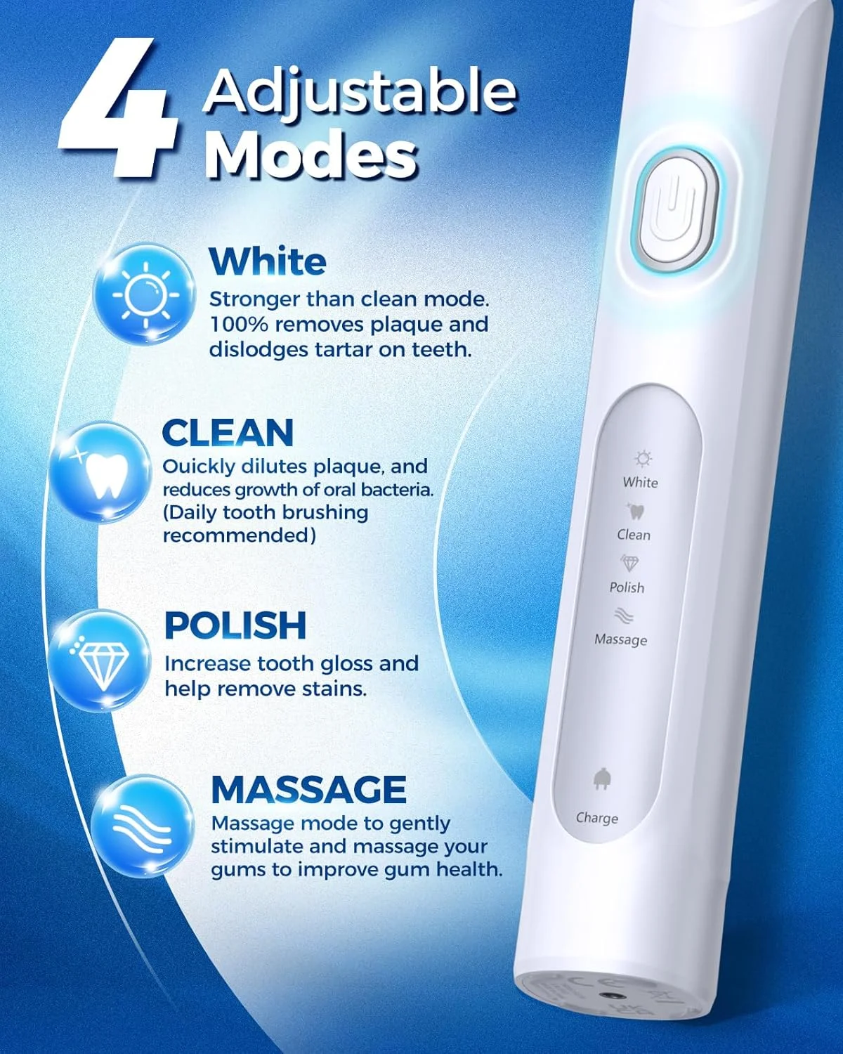 مسواک برقی چرخشی TEETHEORY برای بزرگسالان با 8 سری برس (2 نوع)، مسواک برقی تمیز کننده عمیق 4 حالته با قدرت قابل شارژ و تایمر هوشمند 2 دقیقه ای، سفید کننده و تمیز کننده مسواک برقی چرخشی TEETHEORY برای بزرگسالان با 8 سری برس (2 نوع)، مسواک برقی تمیز کننده عمیق 4 حالته با قدرت قابل شارژ و تایمر هوشمند 2 دقیقه ای، سفید کننده و تمیز کننده