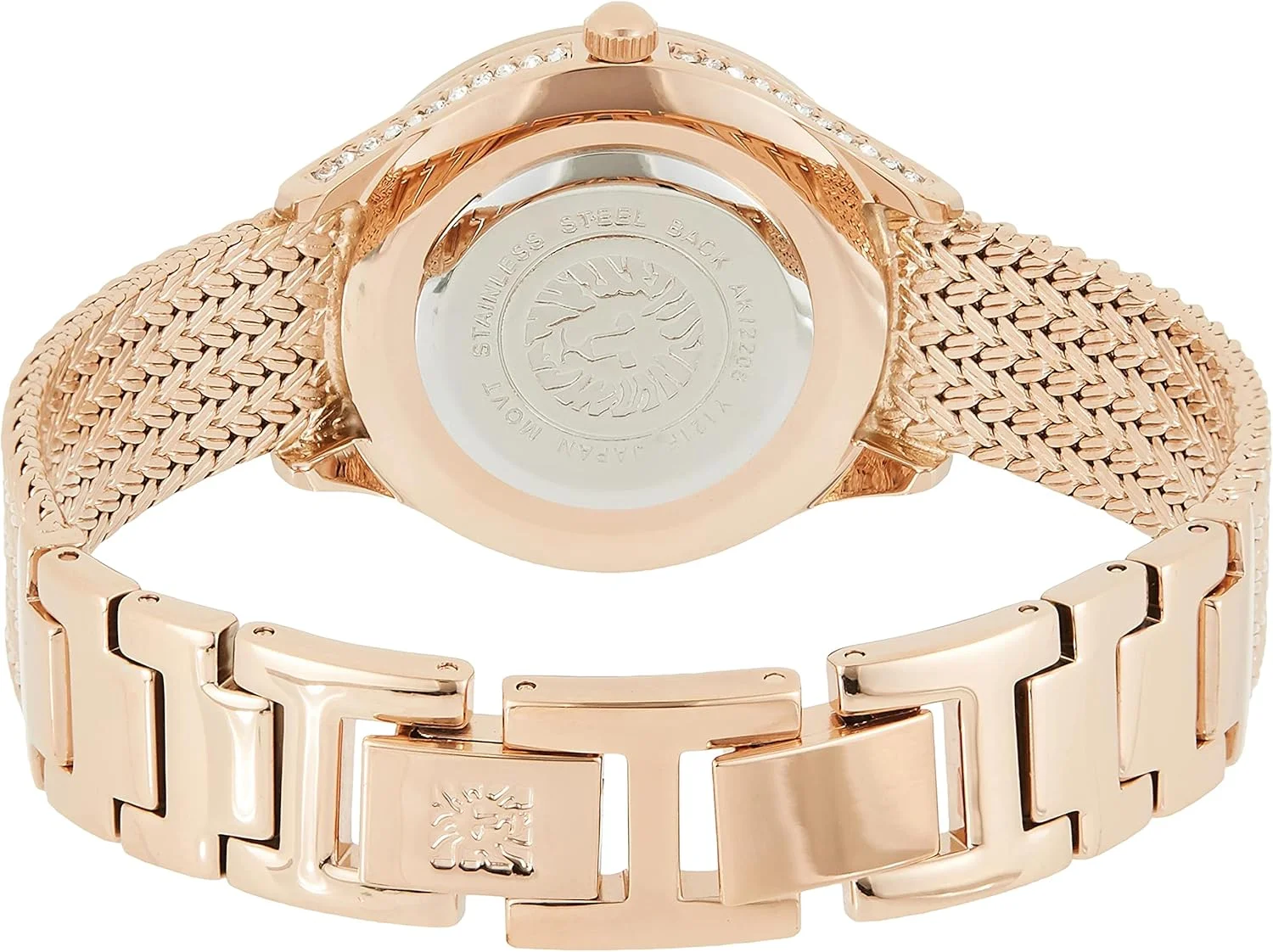 Anne Klein Women's Crystal Accented Tone Mesh Bracelet Watch Anne Klein Women's Crystal Accented Tone Mesh Bracelet Watch