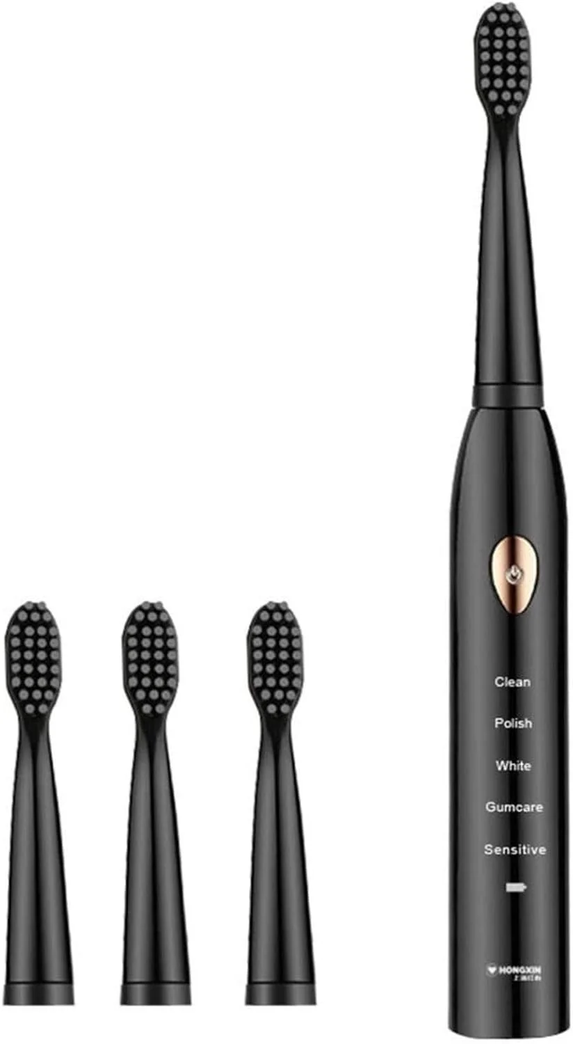 مسواک برقی اولتراسونیک شارژی N+A با 4 سری مسواک، ضد آب، مراقبت از تمیزی دندان برای بزرگسالان مسواک برقی اولتراسونیک شارژی N+A با 4 سری مسواک، ضد آب، مراقبت از تمیزی دندان برای بزرگسالان