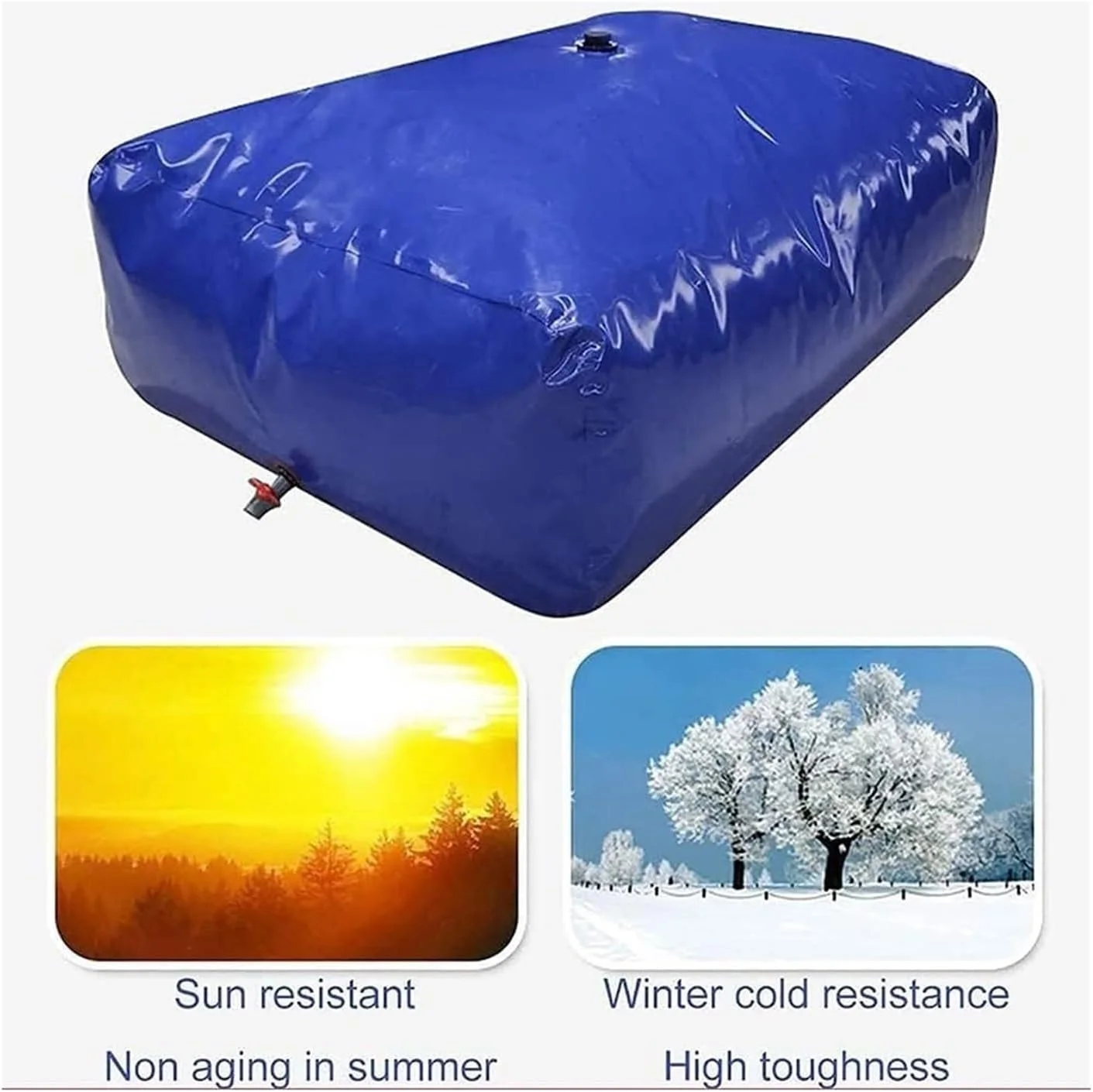 مخزن آب تاشو اضطراری PHLEPS، کیسه ذخیره آب قابل حمل و مقاوم در برابر آب و هوای بیرون، برای آبیاری مزرعه باغ، مخزن آب PVC، قابل تنظیم (رنگ: آبی، اندازه: 400 لیتر/1x0.8x0.5 متر) مخزن آب تاشو اضطراری PHLEPS، کیسه ذخیره آب قابل حمل و مقاوم در برابر آب و هوای بیرون، برای آبیاری مزرعه باغ، مخزن آب PVC، قابل تنظیم (رنگ: آبی، اندازه: 400 لیتر/1x0.8x0.5 متر)