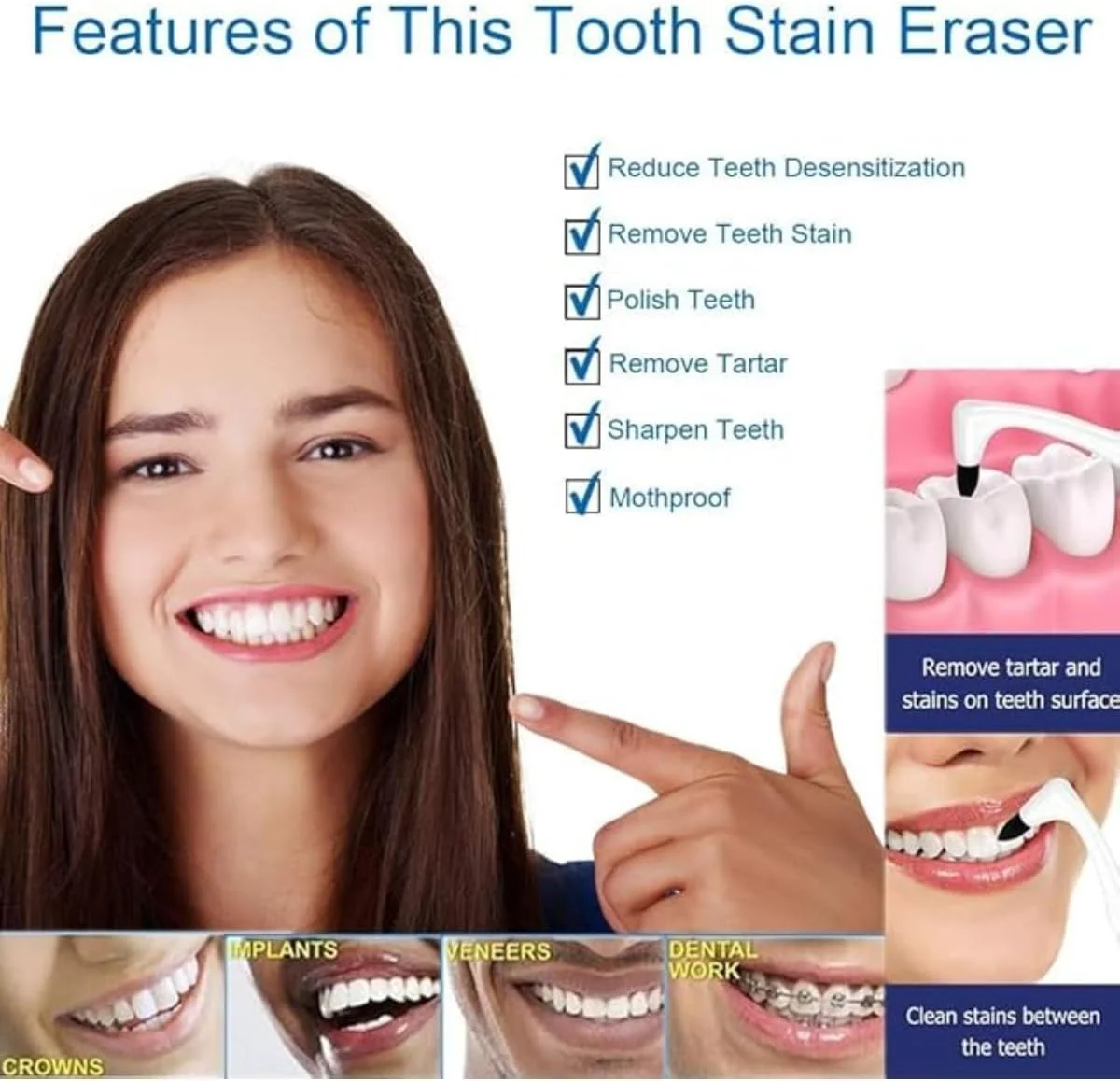 دستگاه پولیش دندان چرخشی Spin Smile 360، سفید کننده و از بین برنده جرم دندان، مراقبت حرفه ای دندان در خانه برای داشتن دندان هایی روشن تر و سالم تر / دارای چراغ LED و 4 سری پولیش دستگاه پولیش دندان چرخشی Spin Smile 360، سفید کننده و از بین برنده جرم دندان، مراقبت حرفه ای دندان در خانه برای داشتن دندان هایی روشن تر و سالم تر / دارای چراغ LED و 4 سری پولیش