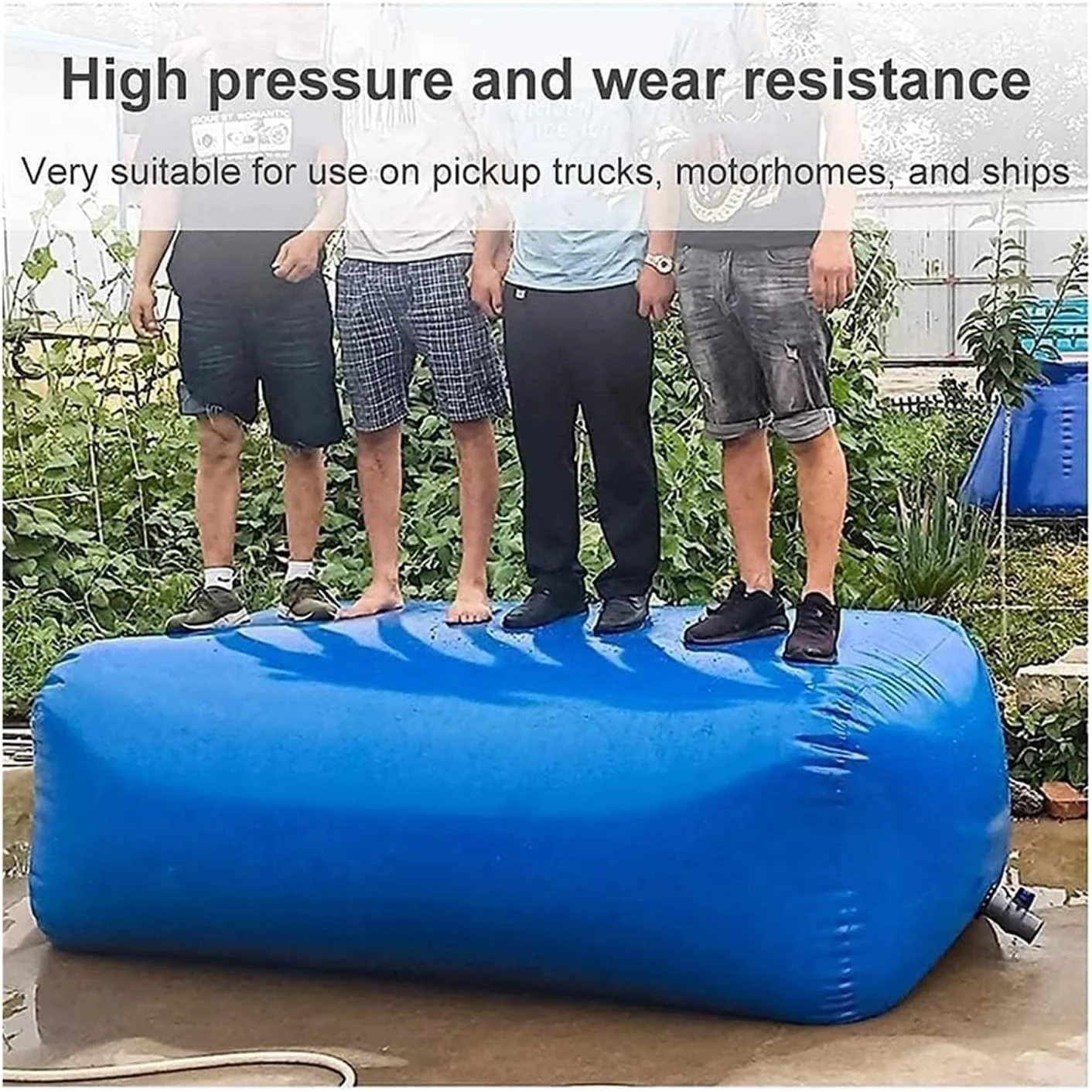 مخزن آب تاشو اضطراری PHLEPS، کیسه ذخیره آب قابل حمل و مقاوم در برابر آب و هوای بیرون، برای آبیاری مزرعه باغ، مخزن آب PVC، قابل تنظیم (رنگ: آبی، اندازه: 400 لیتر/1x0.8x0.5 متر) مخزن آب تاشو اضطراری PHLEPS، کیسه ذخیره آب قابل حمل و مقاوم در برابر آب و هوای بیرون، برای آبیاری مزرعه باغ، مخزن آب PVC، قابل تنظیم (رنگ: آبی، اندازه: 400 لیتر/1x0.8x0.5 متر)