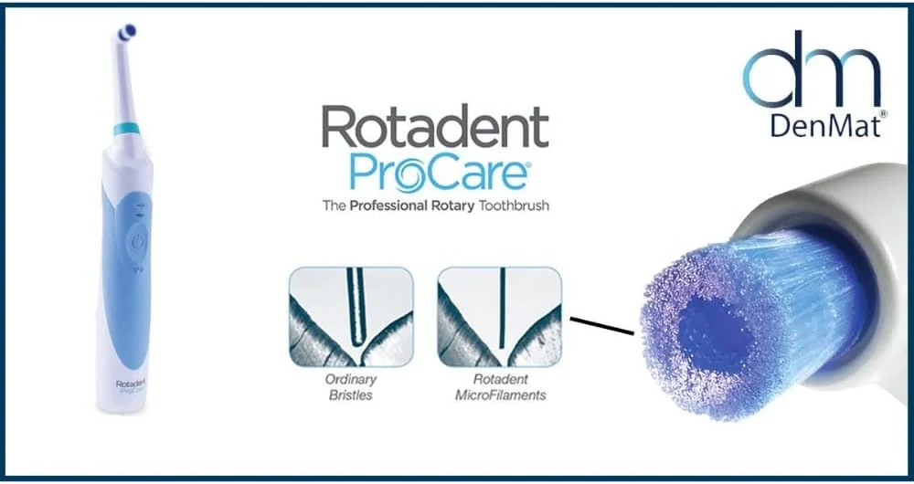 مسواک چرخشی حرفه ای ROTADENT PROCARE به همراه پایه شارژ، 2 سری مسواک مسواک چرخشی حرفه ای ROTADENT PROCARE به همراه پایه شارژ، 2 سری مسواک