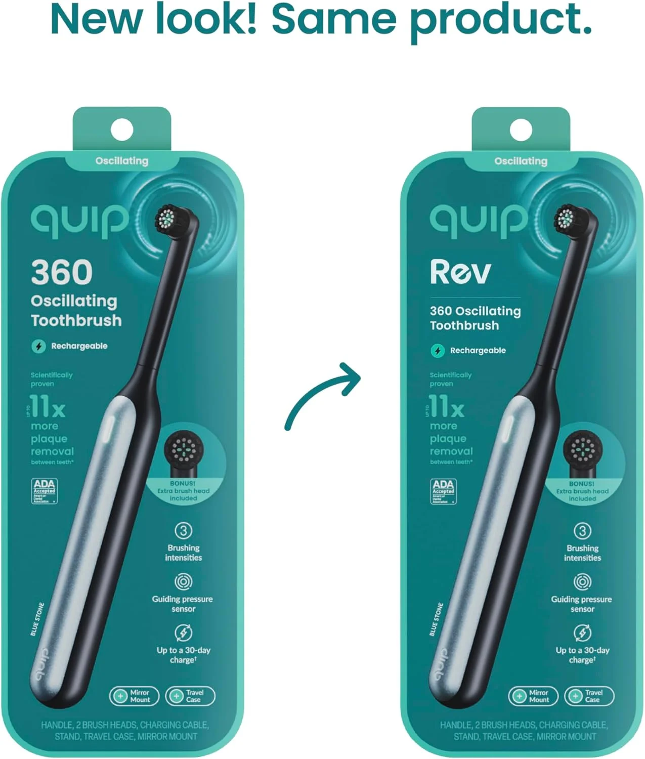 مسواک برقی چرخشی قابل شارژ Quip Rev 360 با سری اضافی - برس نرم، سنسور فشار، 3 شدت، عمر باتری 30 روزه، کیف مسافرتی، پایه آینه - آبی سنگی مسواک برقی چرخشی قابل شارژ Quip Rev 360 با سری اضافی - برس نرم، سنسور فشار، 3 شدت، عمر باتری 30 روزه، کیف مسافرتی، پایه آینه - آبی سنگی