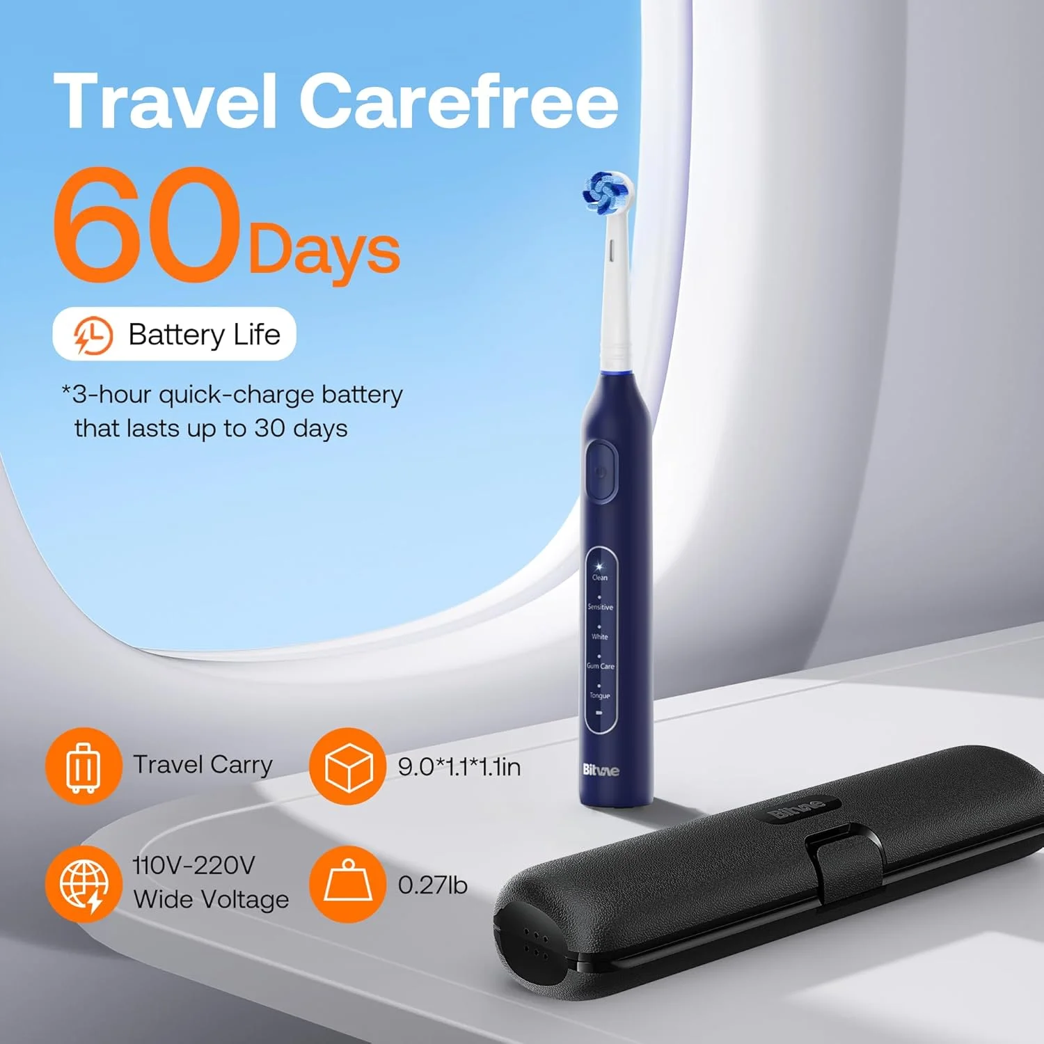 مسواک برقی مدل R1H3 آبی تیره، هدیه برای آقایان/بانوان مسواک برقی مدل R1H3 آبی تیره، هدیه برای آقایان/بانوان