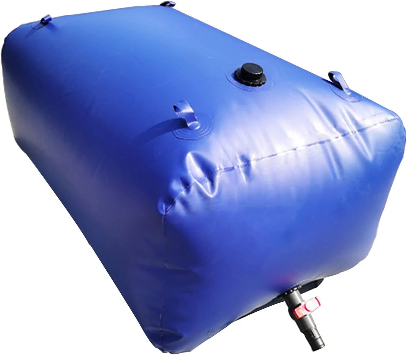 High Capacity Outdoor Storage Water Bladder, Portable Mobile Emergency Water Tank, Reusable Flexible Plastic Water Bag with Valve for Alternative Emergency Water Delivery Transfer